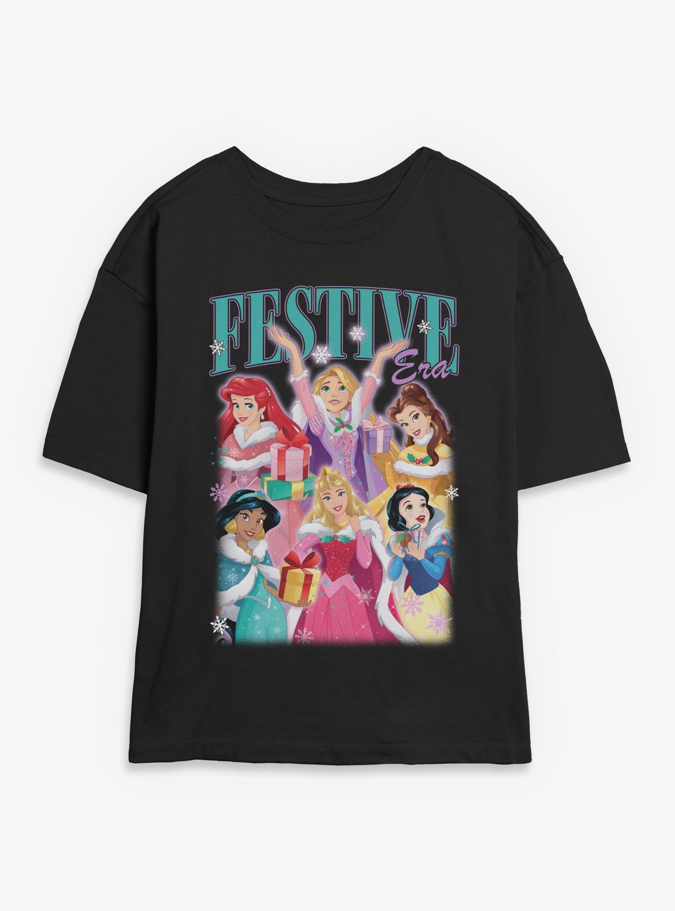 Disney Princesses Festive Era Girls Skimmer T-Shirt, , hi-res