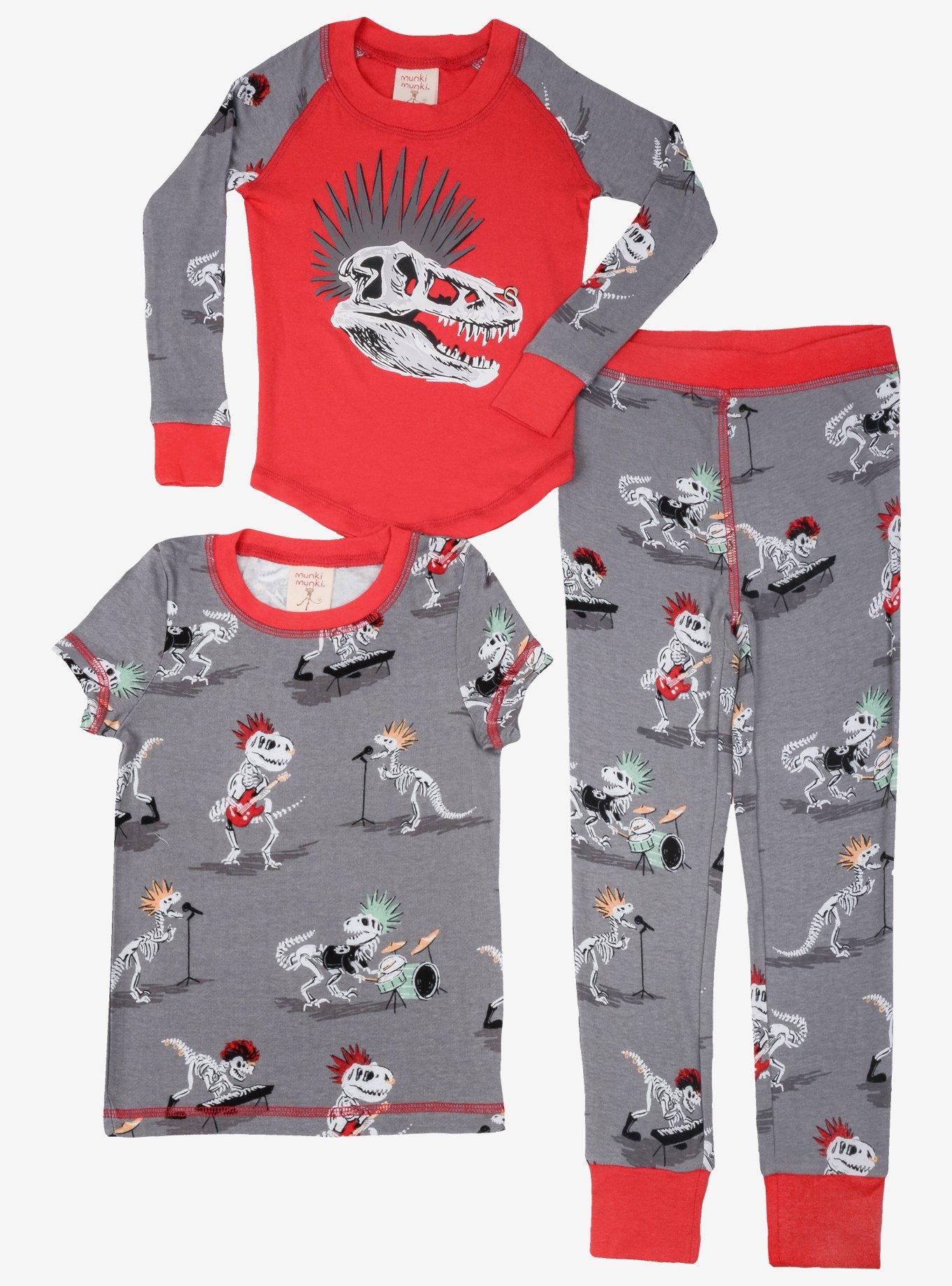 Dino Bones Youth 3-Piece Pajama Set, , hi-res