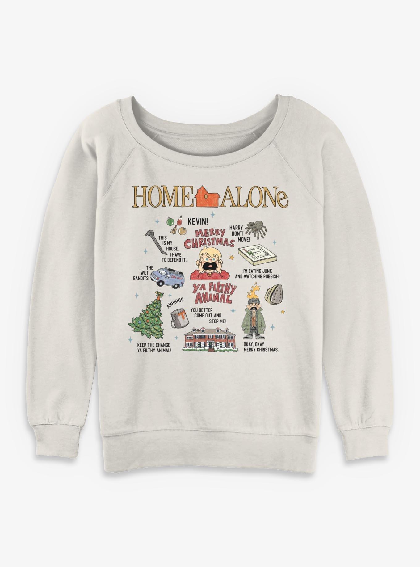 Home Alone Filthy Animal Christmas Icons Girls Slouchy Sweatshirt, , hi-res