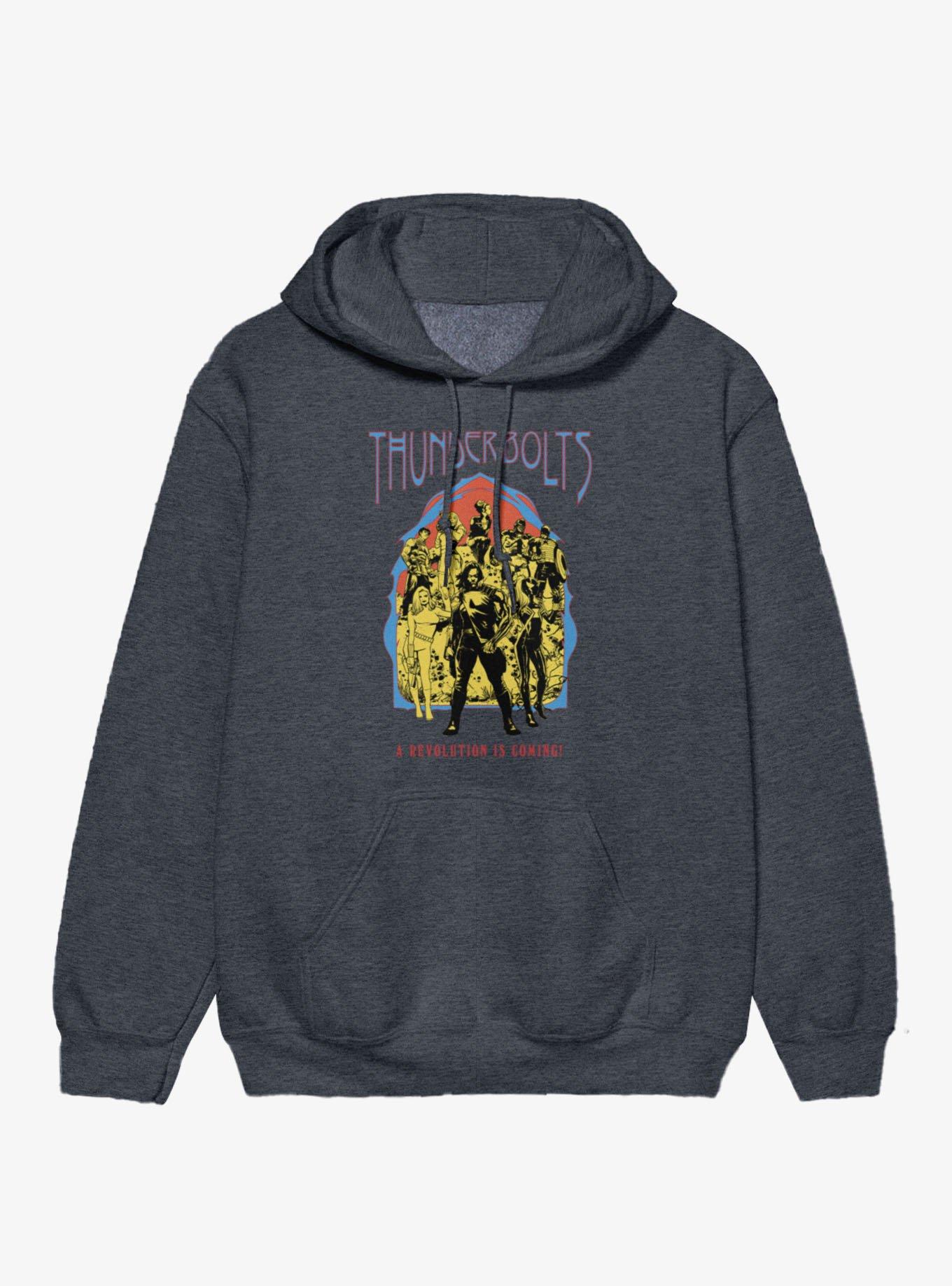 Marvel Retro Thunderbolts* Comic Revolution Is Coming Hoodie Hot Topic Exclusive, , hi-res