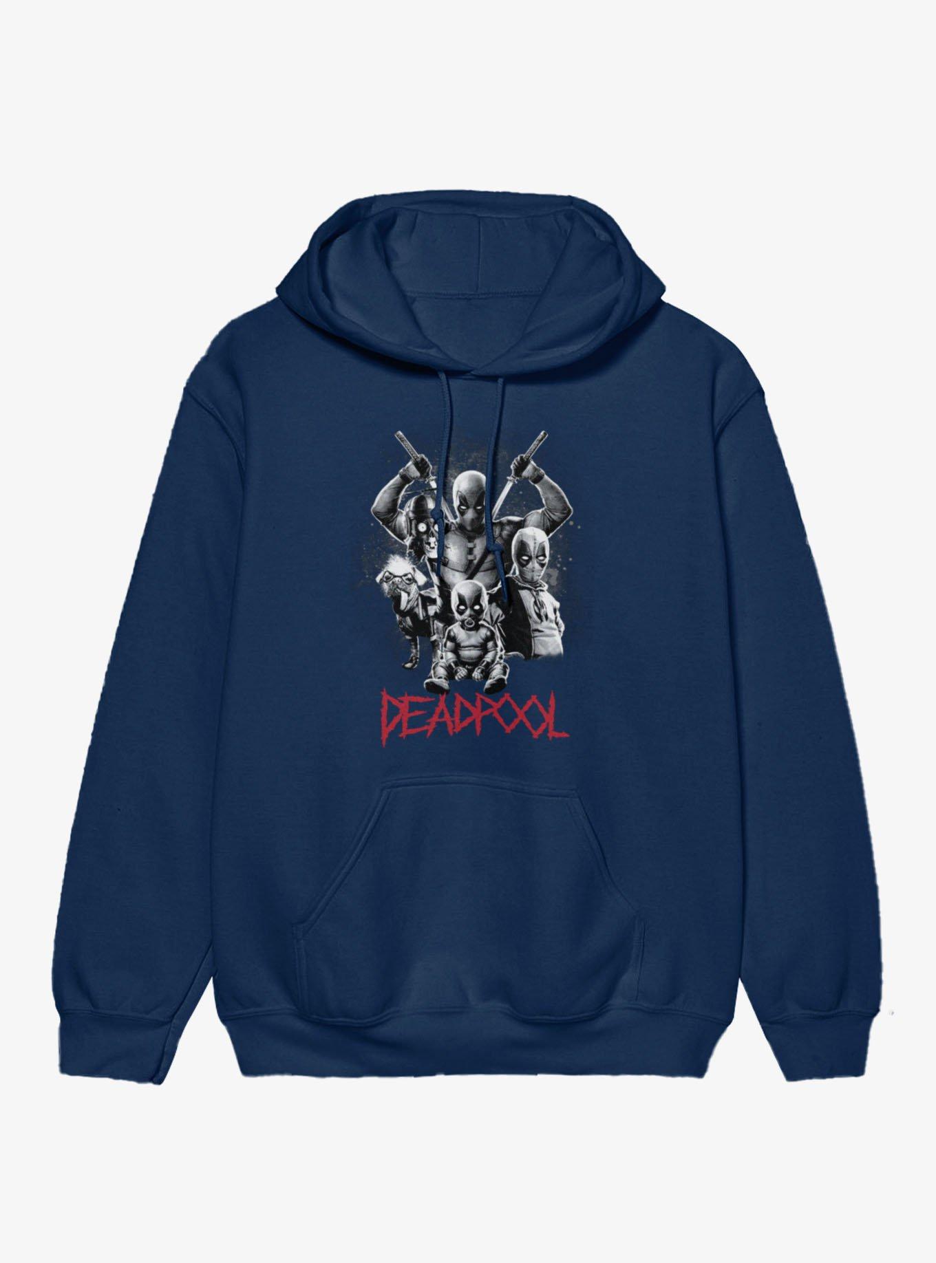 Marvel Deadpool Deadpools Collage Hoodie Hot Topic Exclusive, , hi-res
