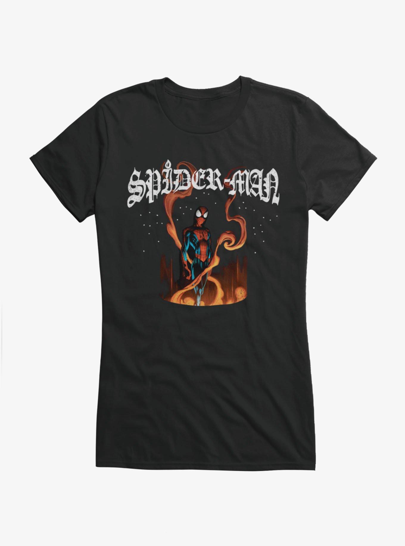 Marvel Spider-Man Fire T-Shirt Hot Topic Exclusive, , hi-res