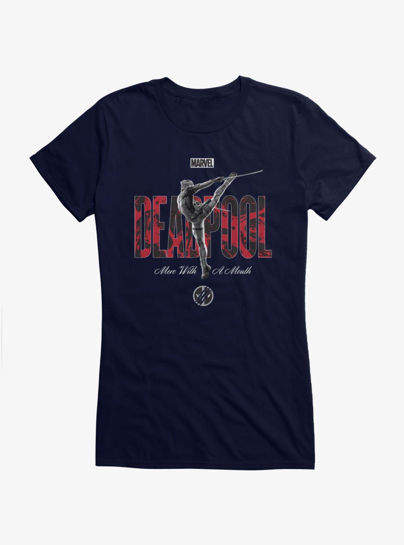 Marvel Deadpool Merc With A Mouth Pose T-Shirt Hot Topic Exclusive, , hi-res