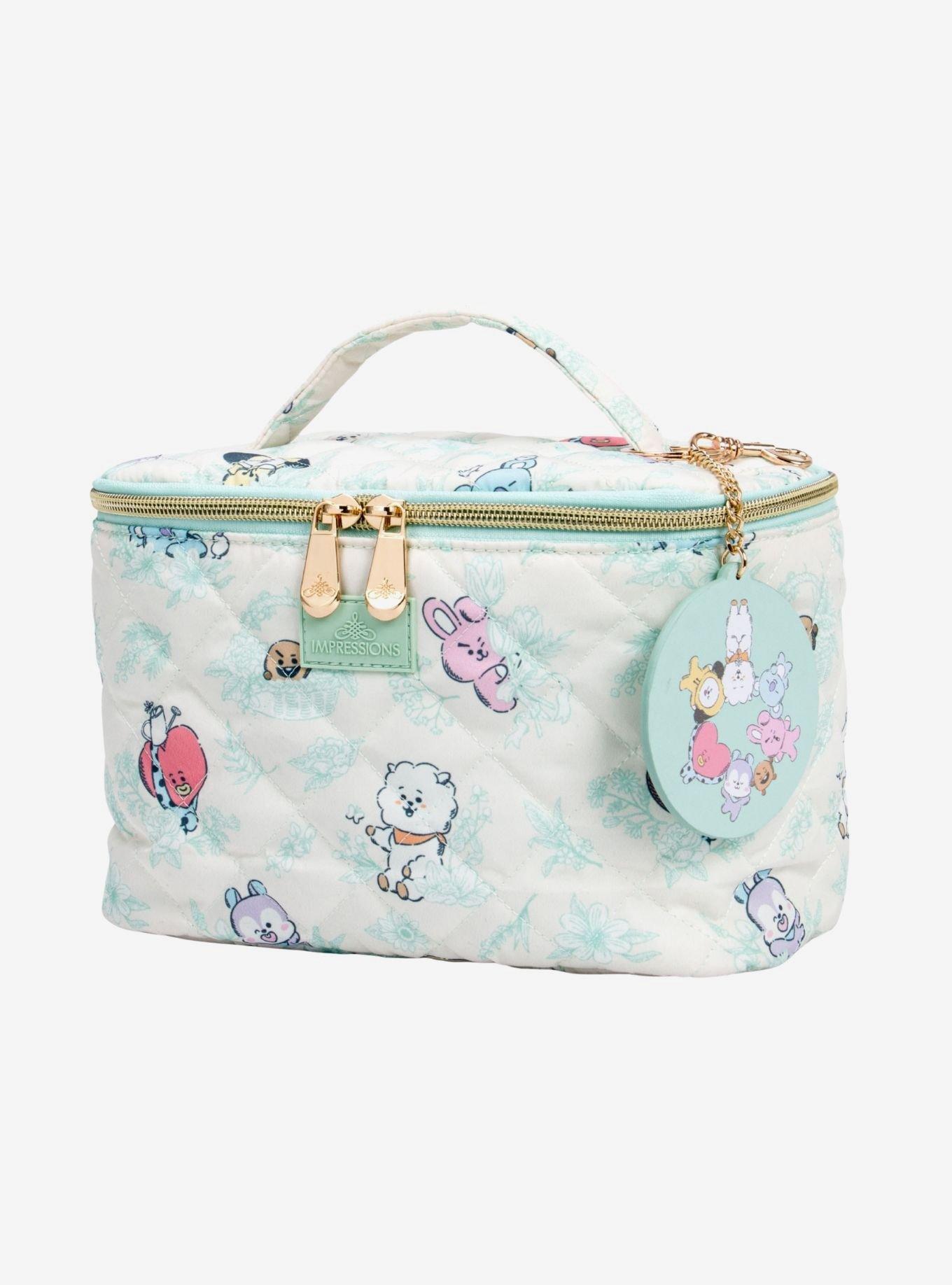 BT21 Quilted Train Cases w/ Mirror Keychain, , hi-res