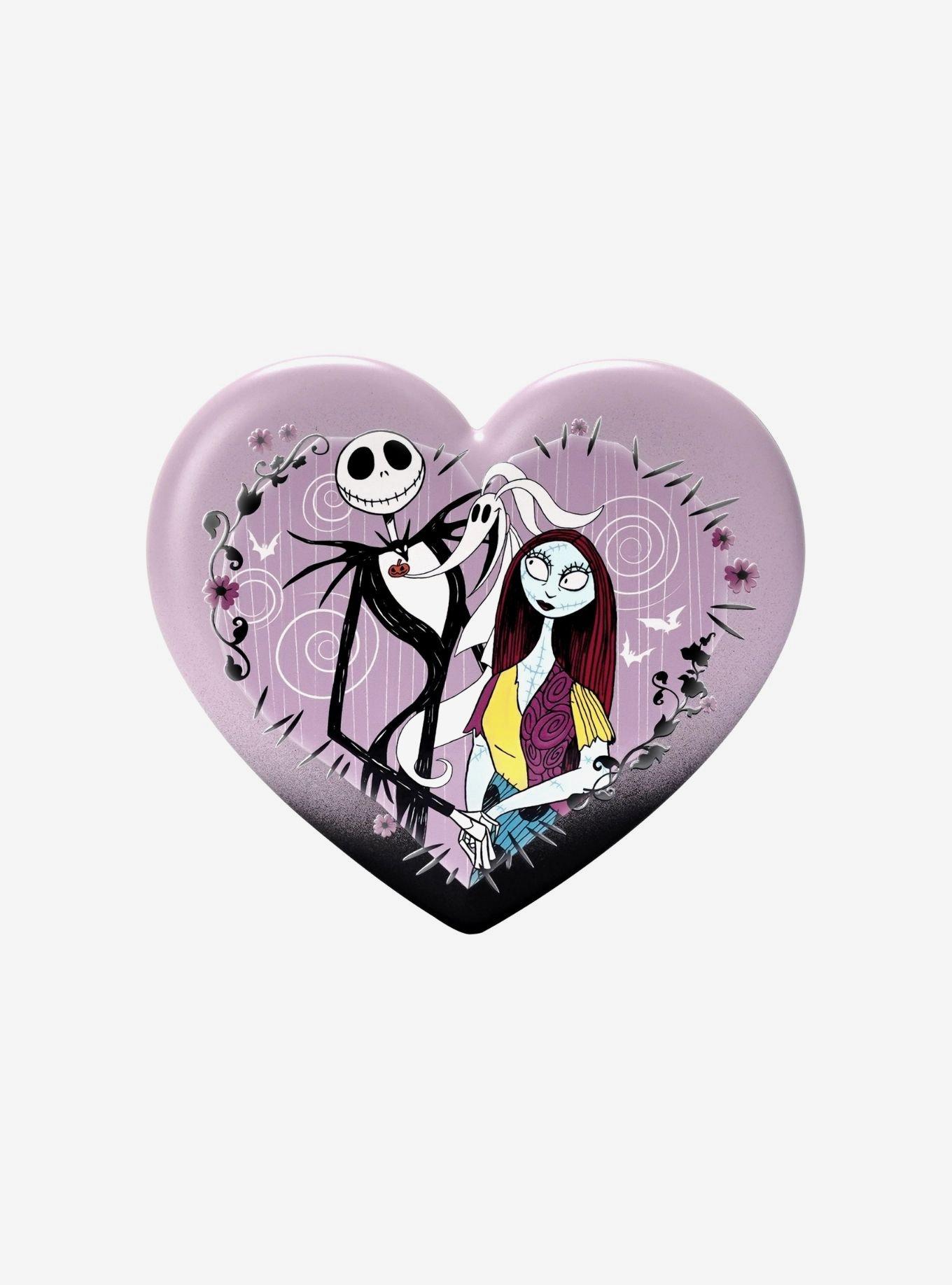 Disney The Nightmare Before Christmas Jack and Sally Heart LED Compact Mirror, , hi-res