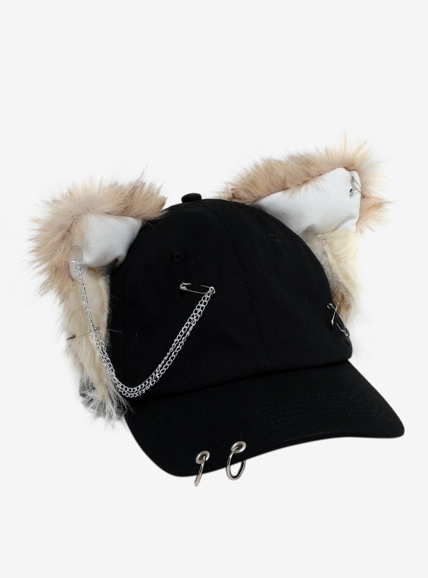 Fuzzy Fox Ears Dad Cap, , hi-res