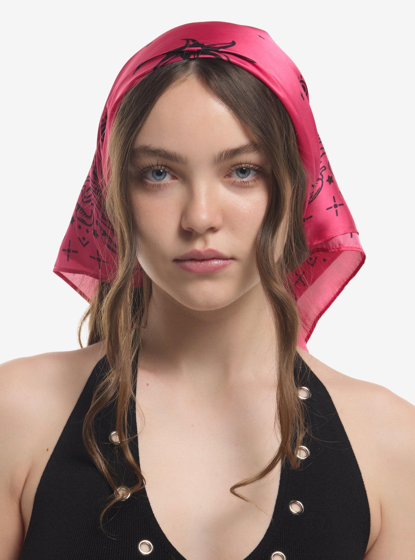 Chili Paisley Satin Hair Scarf, , hi-res