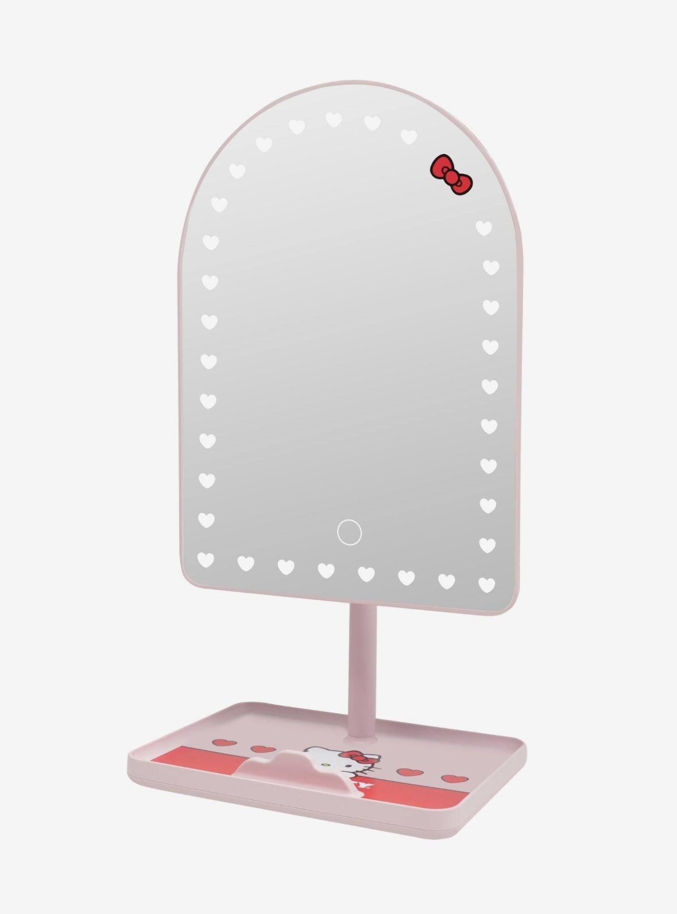 Sanrio Hello Kitty "Hearts" Arch LED Tabletop Makeup Mirror with Phone Stand Base, , hi-res