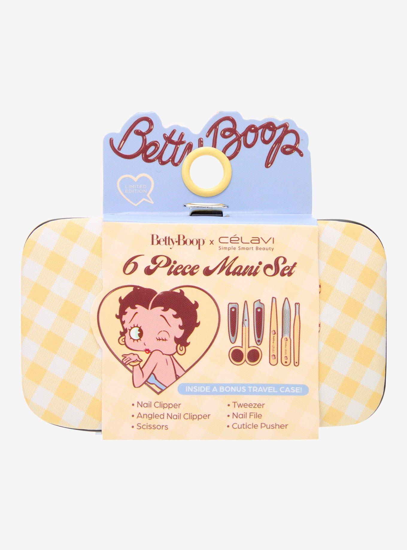 Célavi Betty Boop Gingham Manicure Set | Hot Topic