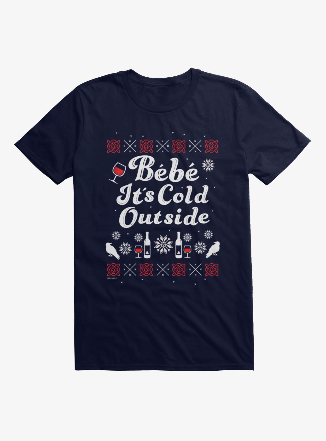 Schitt's Creek Bebe It's Cold Outside Ugly Christmas Sweater Pattern T-Shirt, , hi-res