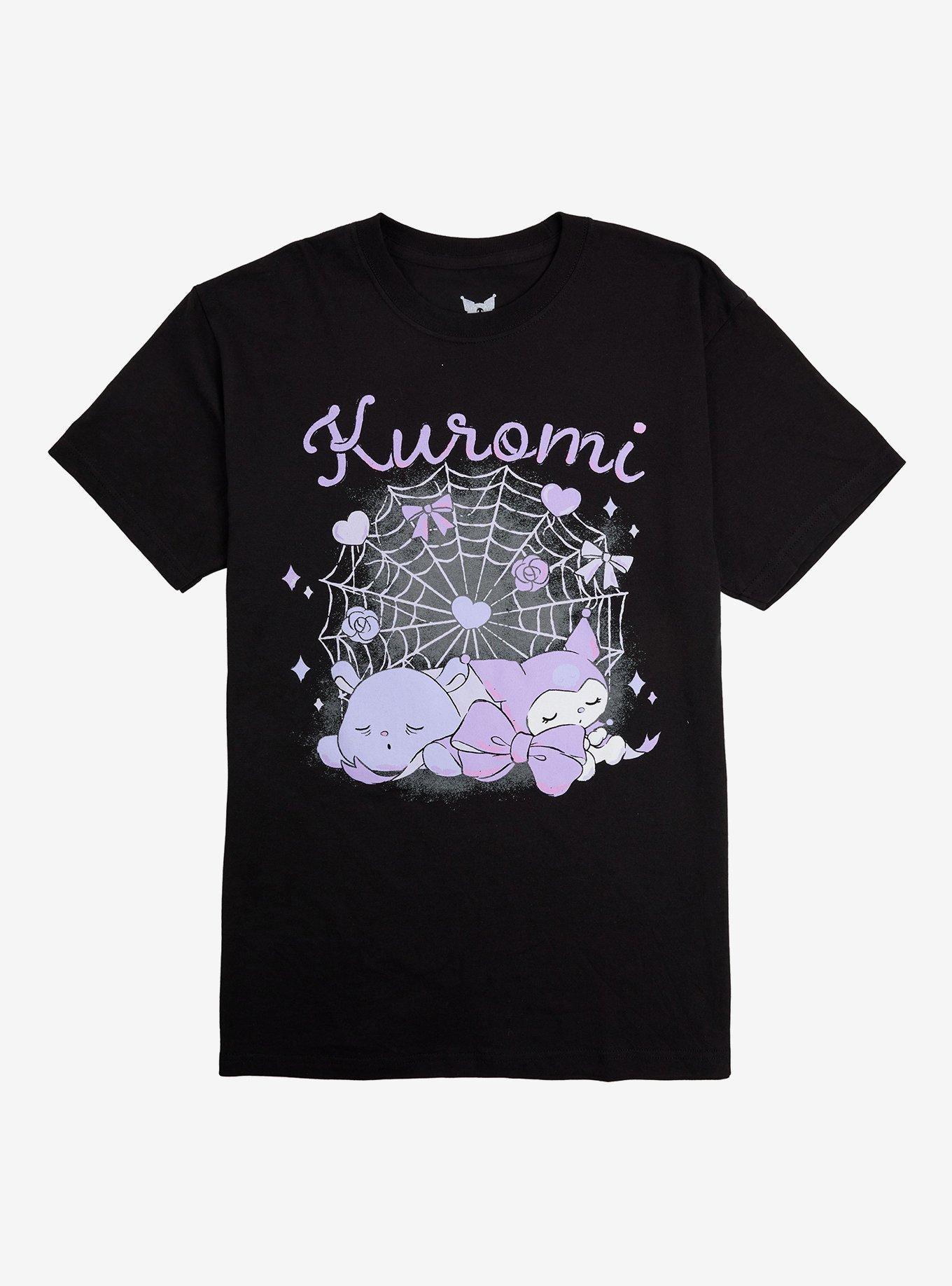 Kuromi Baku Spiderweb Nap T-Shirt, , hi-res