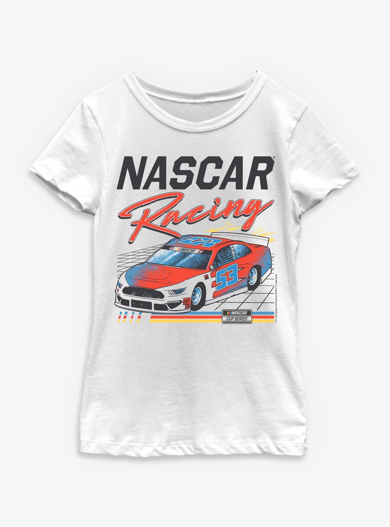NASCAR Retro Grid Racing Car Youth Girls T-Shirt, , hi-res