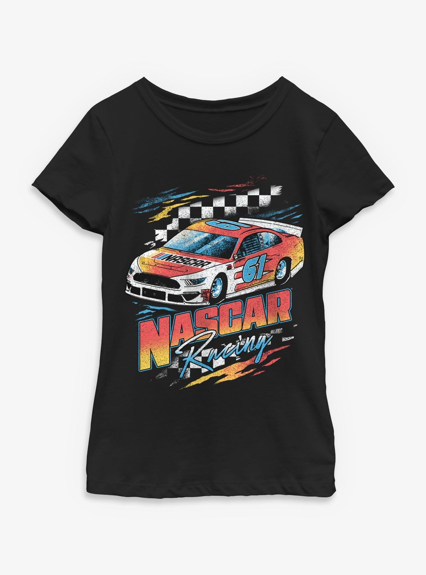 NASCAR Racing Checkers Youth Girls T-Shirt, , hi-res