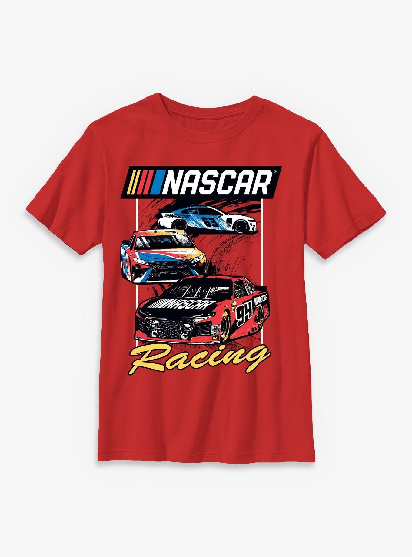 NASCAR Racing Cars Retro Youth T-Shirt, , hi-res
