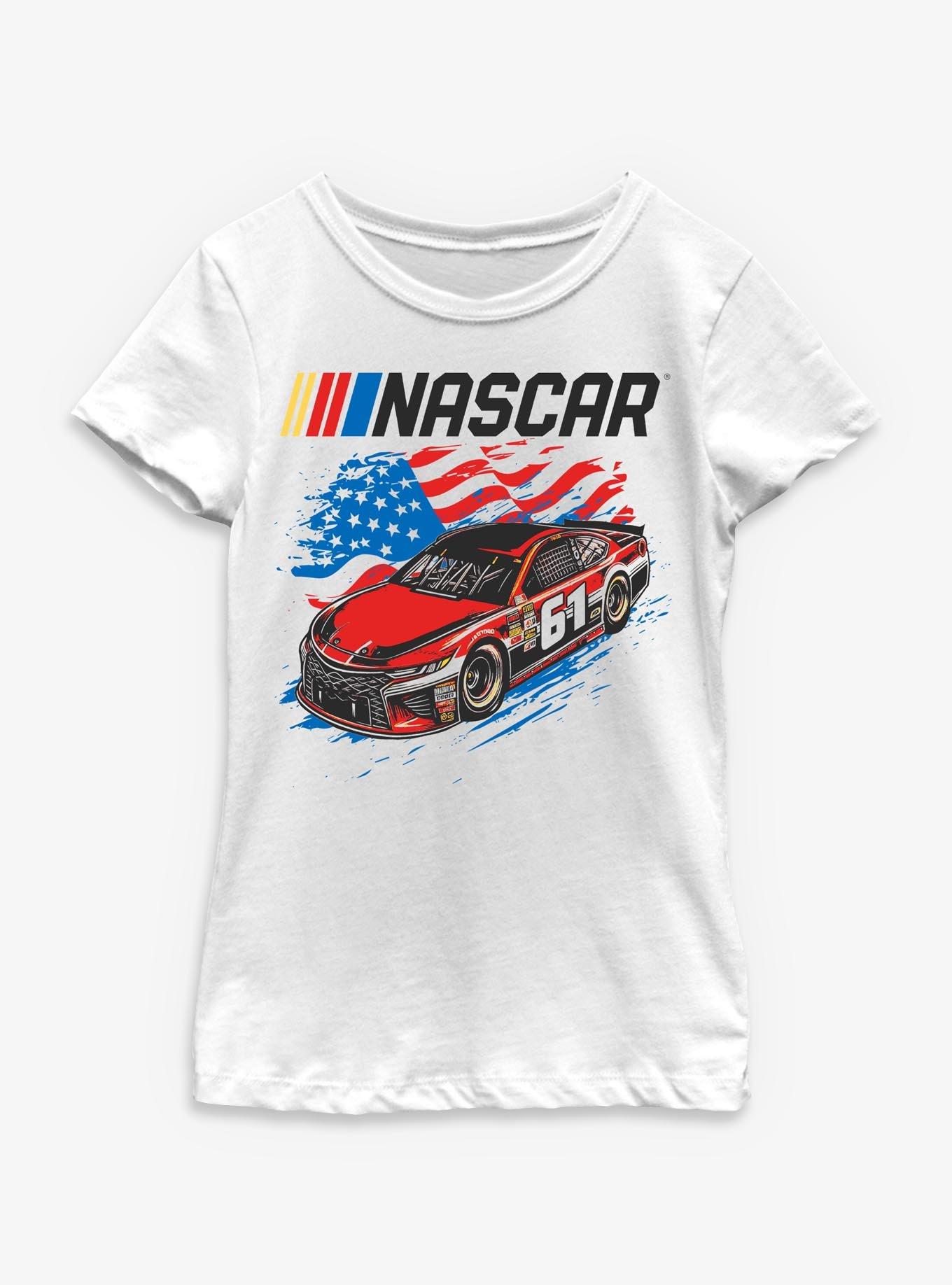 NASCAR Flag Racer Youth Girls T-Shirt, , hi-res