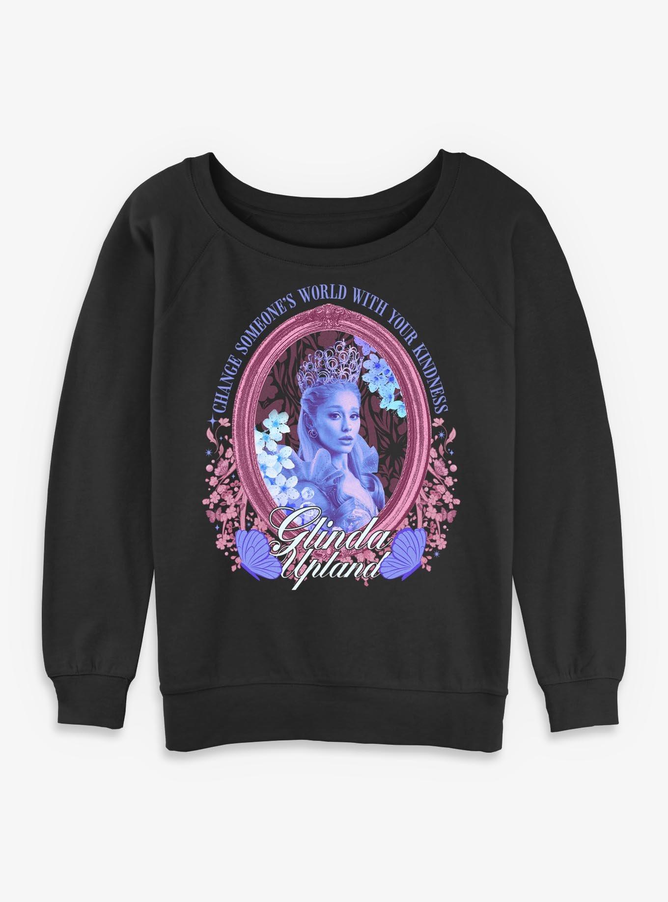 Wicked Glinda Be Kind Girls Slouchy Sweatshirt Hot Topic Exclusive, , hi-res