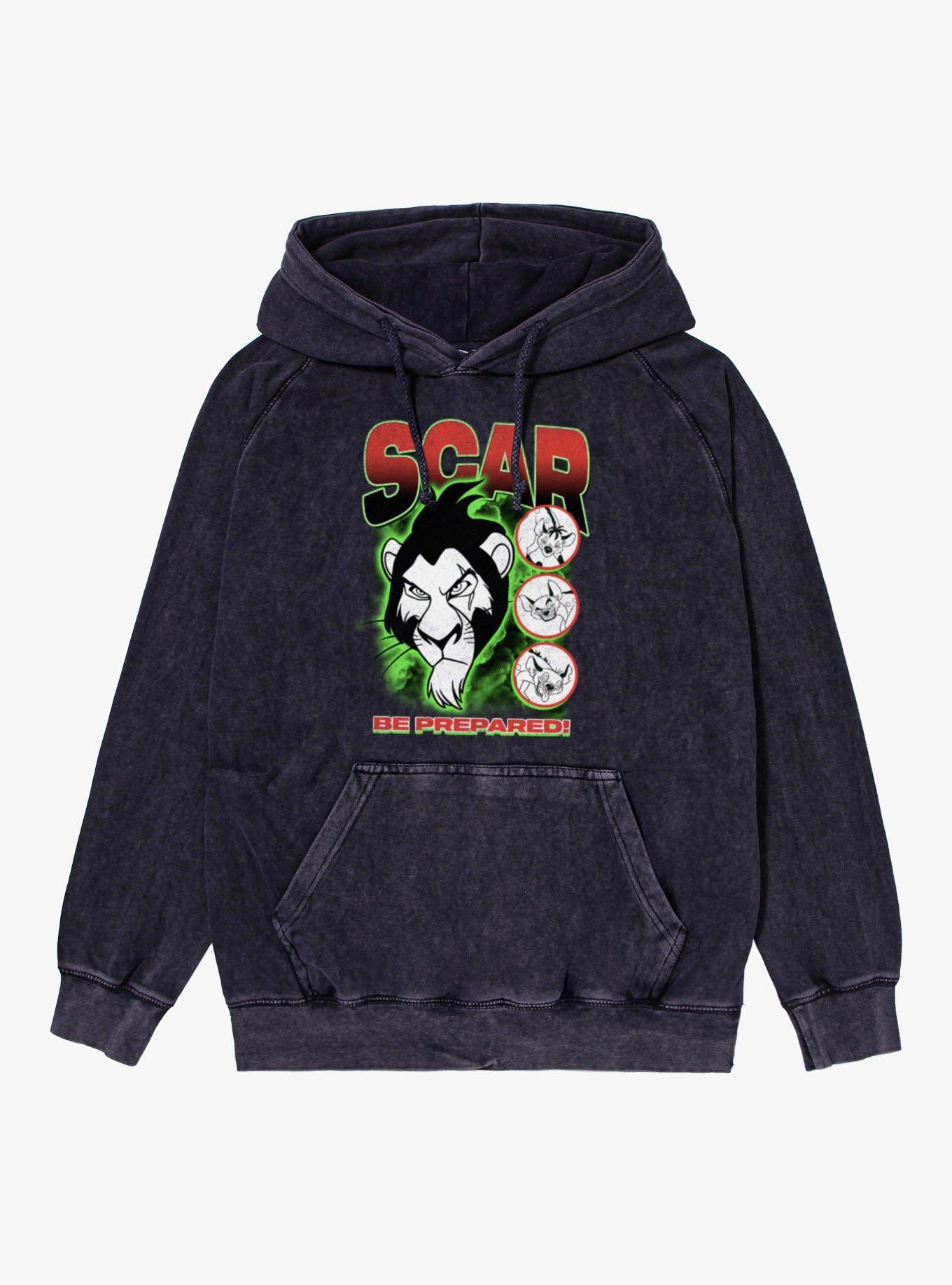 Disney The Lion King Scar Be Prepared Mineral Wash Hoodie Box Lunch Exclusive, , hi-res