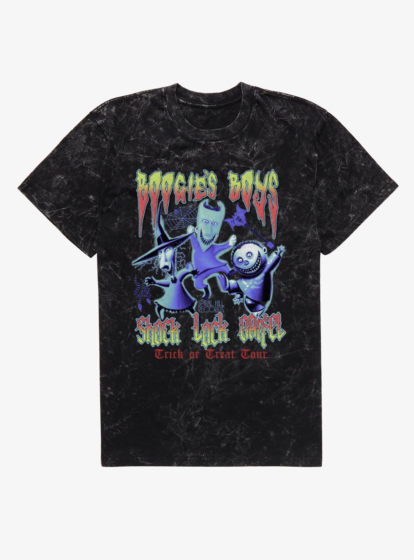 Disney The Nightmare Before Christmas Boogie's Boys Trick Or Treat Tour Mineral Wash T-Shirt Box Lunch Exclusive, , hi-res