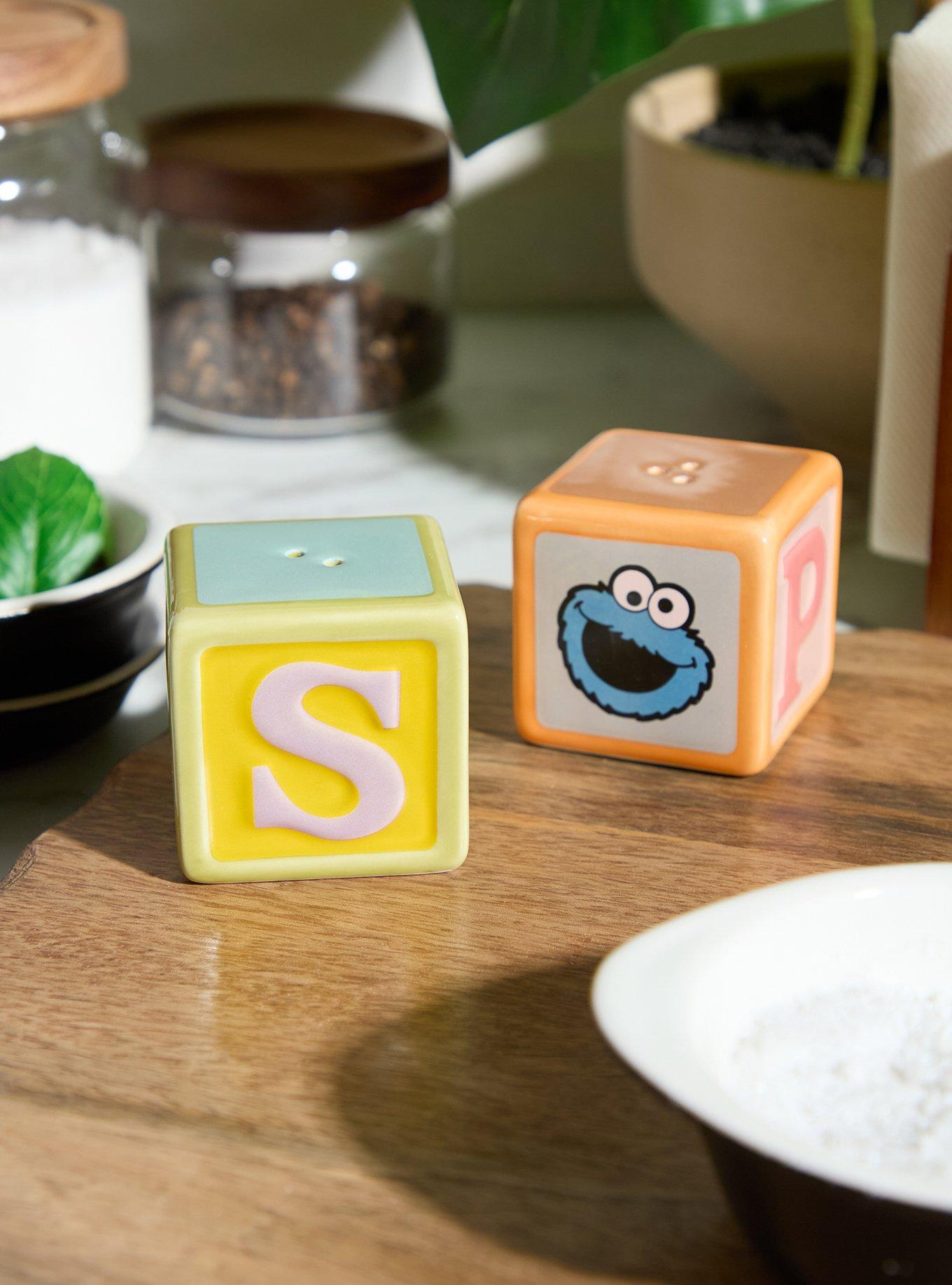 Sesame Street Letter Blocks Figural Salt and Pepper Shaker Set - BoxLunch Exclusive, , hi-res