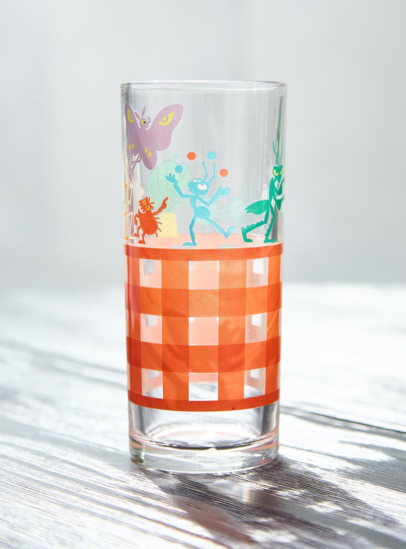 Disney Pixar A Bug's Life Gingham Glass Set &mdash; BoxLunch Exclusive, , hi-res