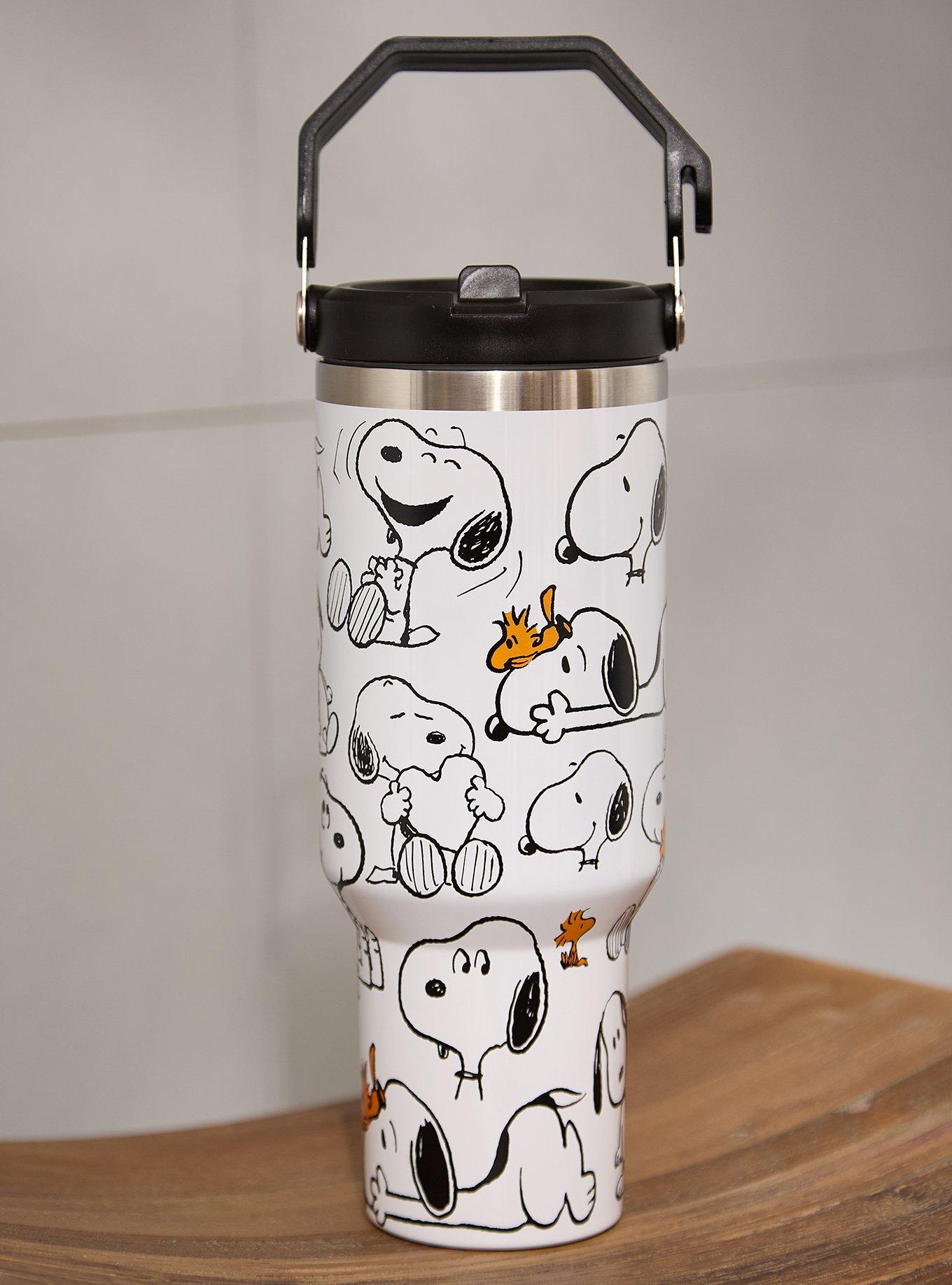 Peanuts Snoopy & Woodstock Travel Straw Tumbler &mdash; BoxLunch Exclusive, , hi-res