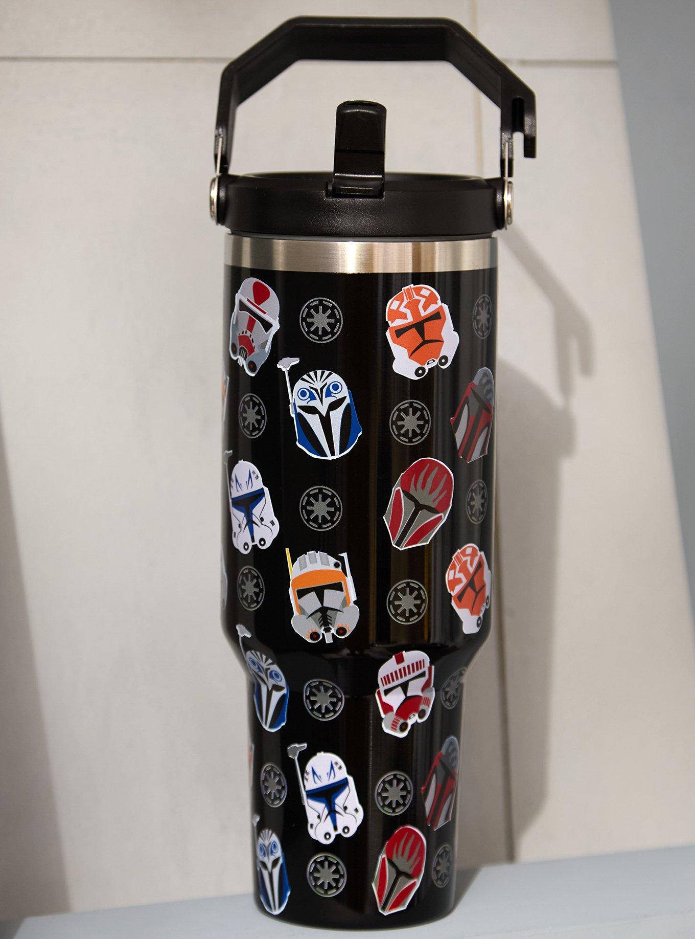 Star Wars Helmets Allover Print Travel Straw Tumbler &mdash; BoxLunch Exclusive, , hi-res