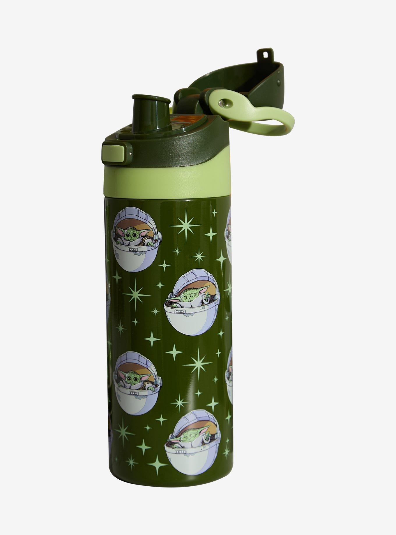 Star Wars The Mandalorian Grogu Allover Print Water Bottle, , hi-res
