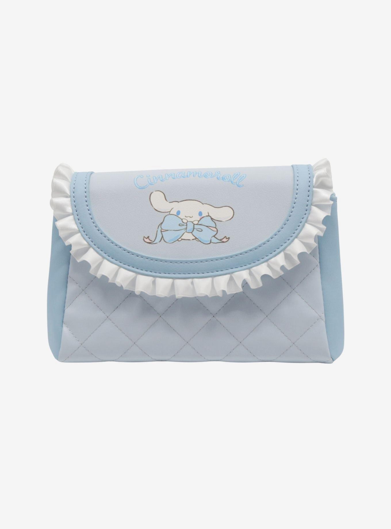 Sanrio Cinnamoroll "Lovely Ribbon" Ruffled Cosmetic Pouch, , hi-res