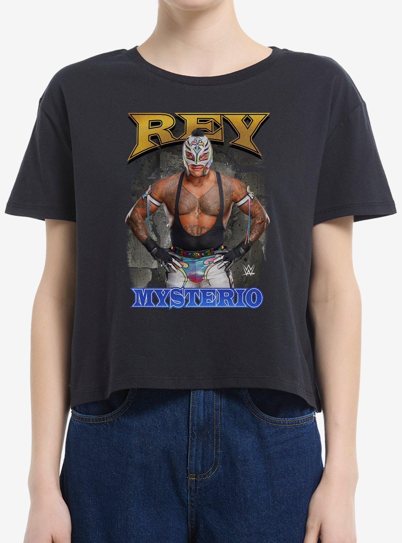 WWE Rey Mysterio Poster Boxy Crop Girls T-Shirt