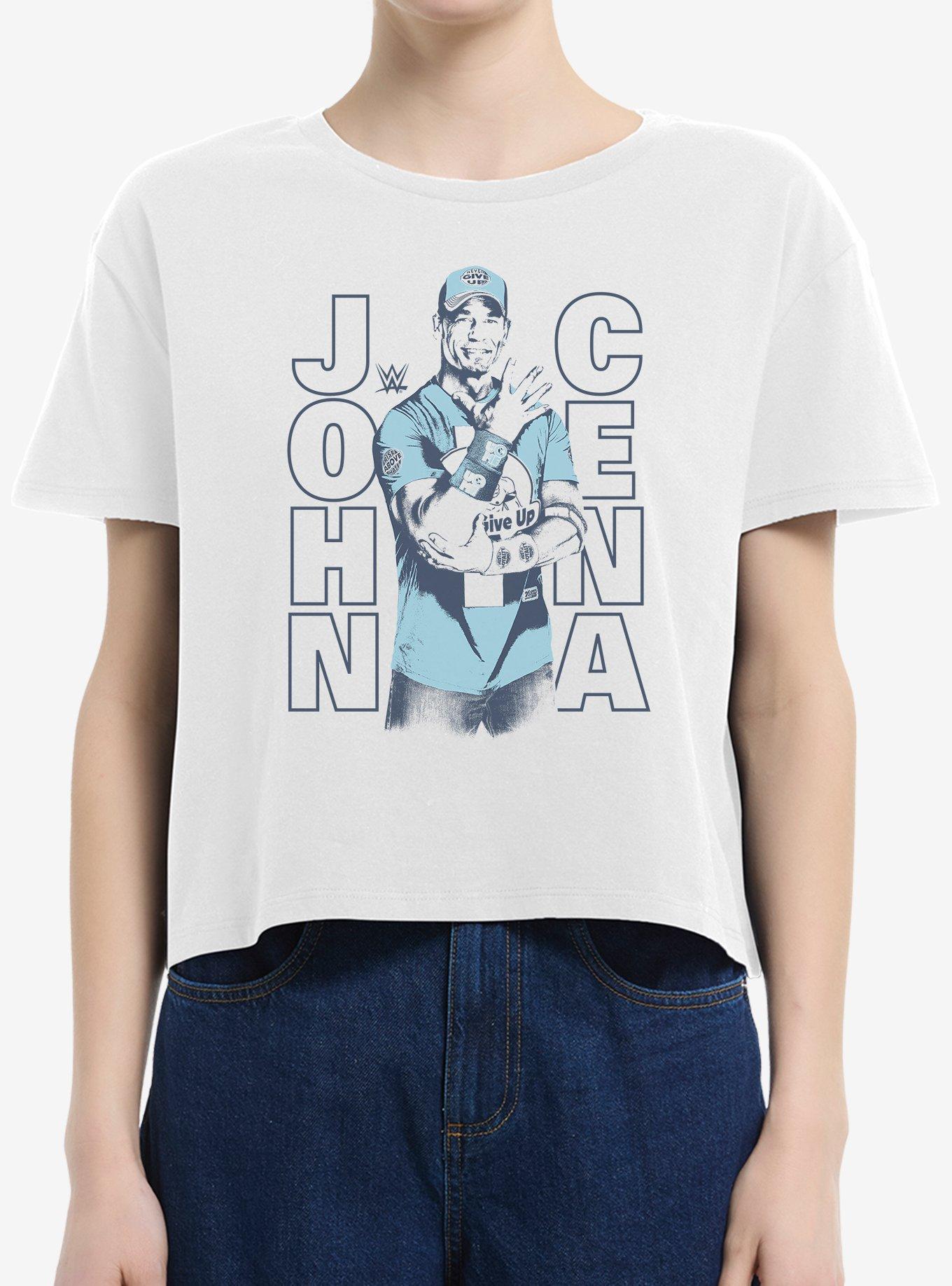 WWE John Cena Never Give Up Boxy Crop Girls T-Shirt, , hi-res