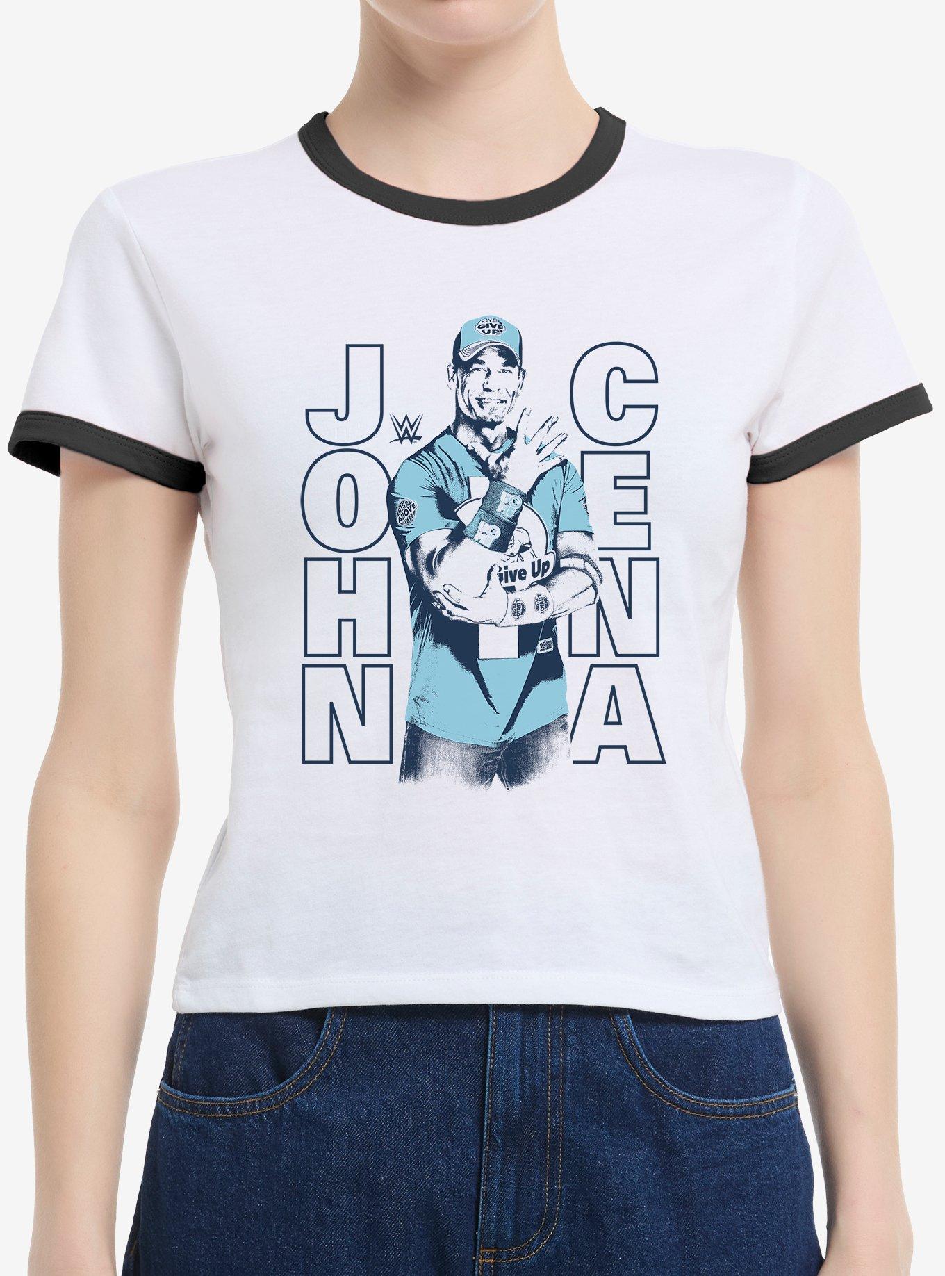 WWE John Cena Never Give Up Girls Baby Ringer T-Shirt