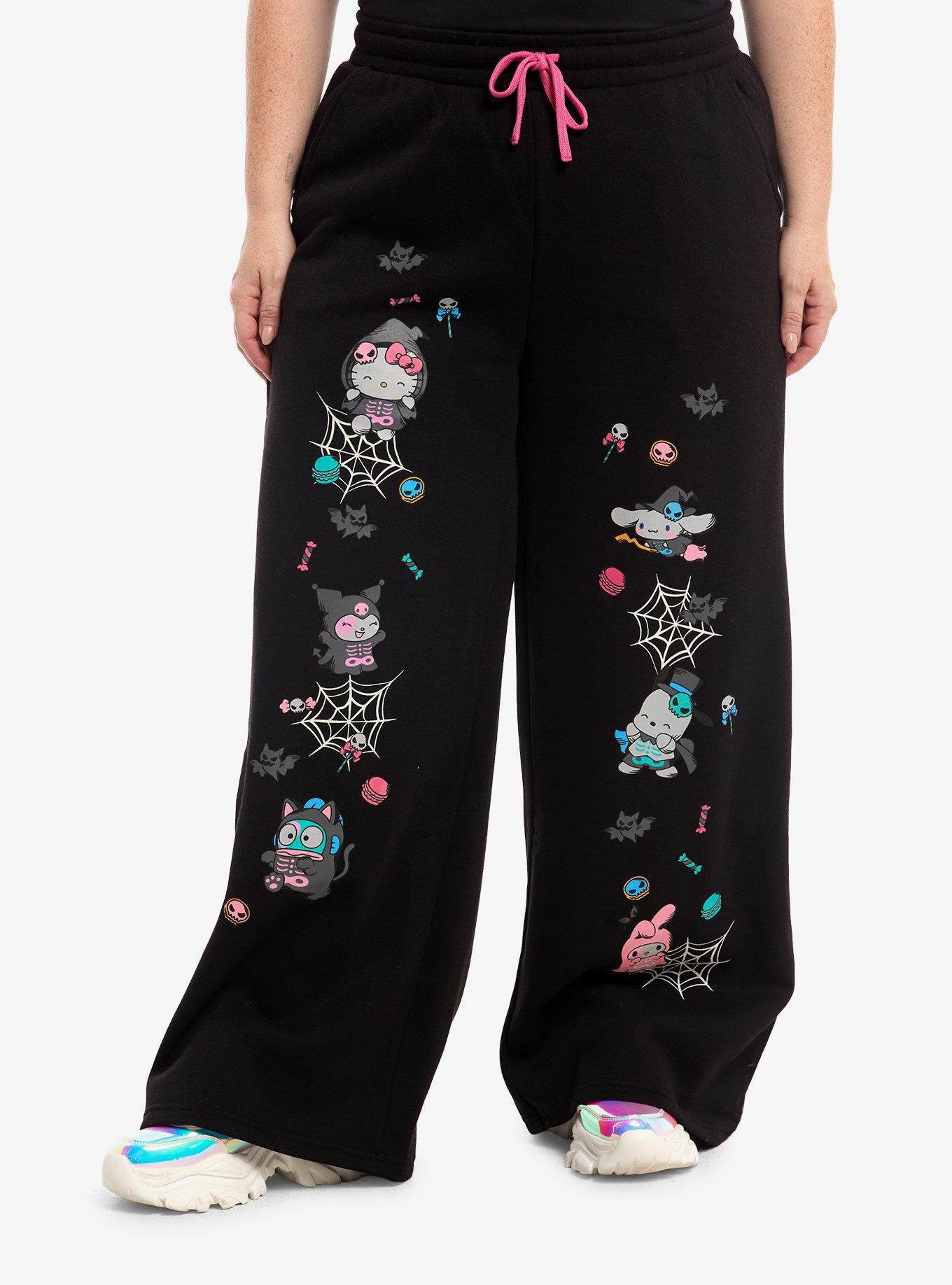 Hello Kitty And Friends Halloween Costumes Wide Leg Sweatpants Plus Size, , hi-res