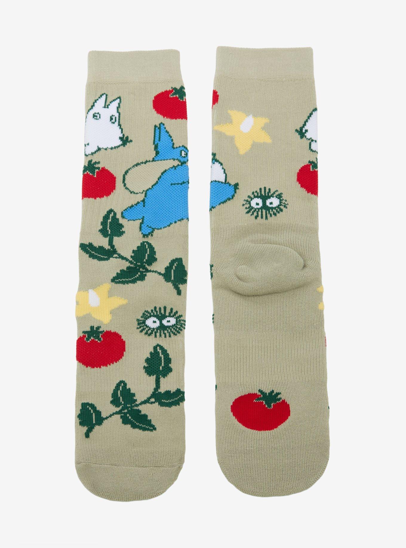 Studio Ghibli&reg; My Neighbor Totoro Tomatoes Allover Print Crew Socks - BoxLunch Exclusive, , hi-res