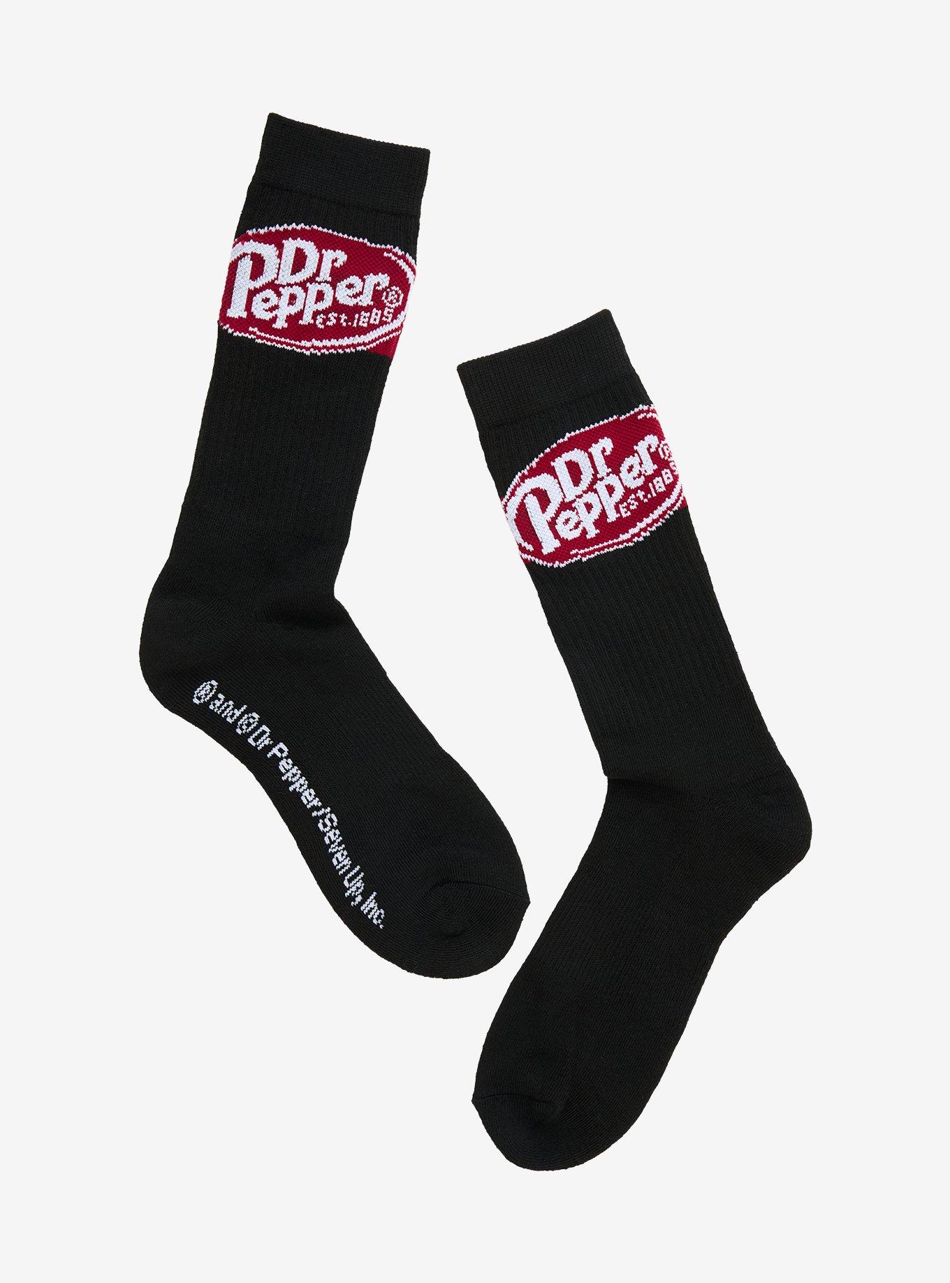 Dr. Pepper Logo Crew Socks &mdash; BoxLunch Exclusive, , hi-res
