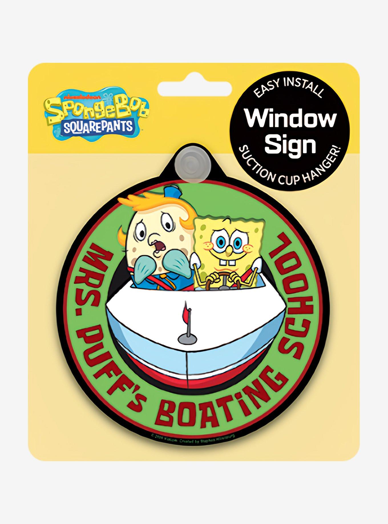 SpongeBob SquarePants Boating School Window Cling Sign, , hi-res