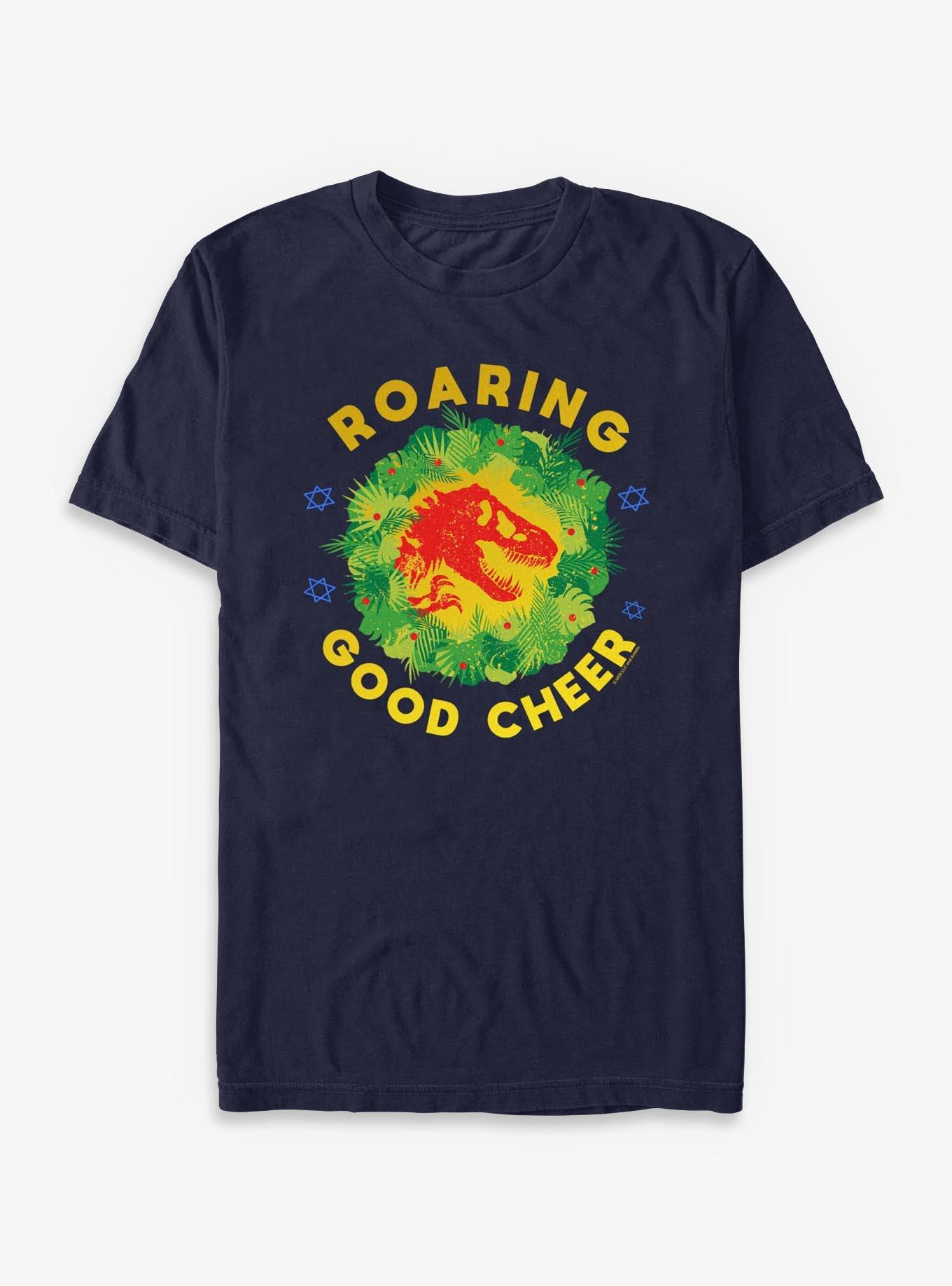 Jurassic Park Roaring Good Cheer T-Shirt, NAVY, hi-res