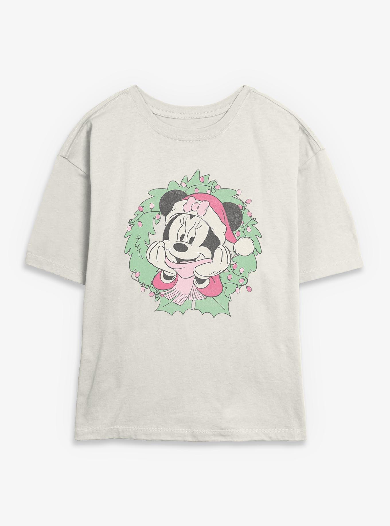 Disney Minnie Mouse Wreath Pose Girls Skimmer T-Shirt, , hi-res