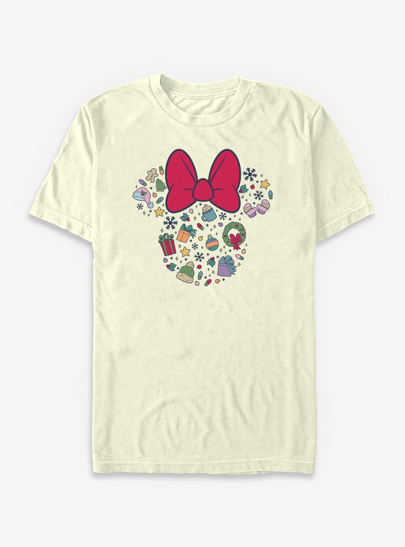Disney Minnie Mouse Ears Christmas Icons T-Shirt, , hi-res