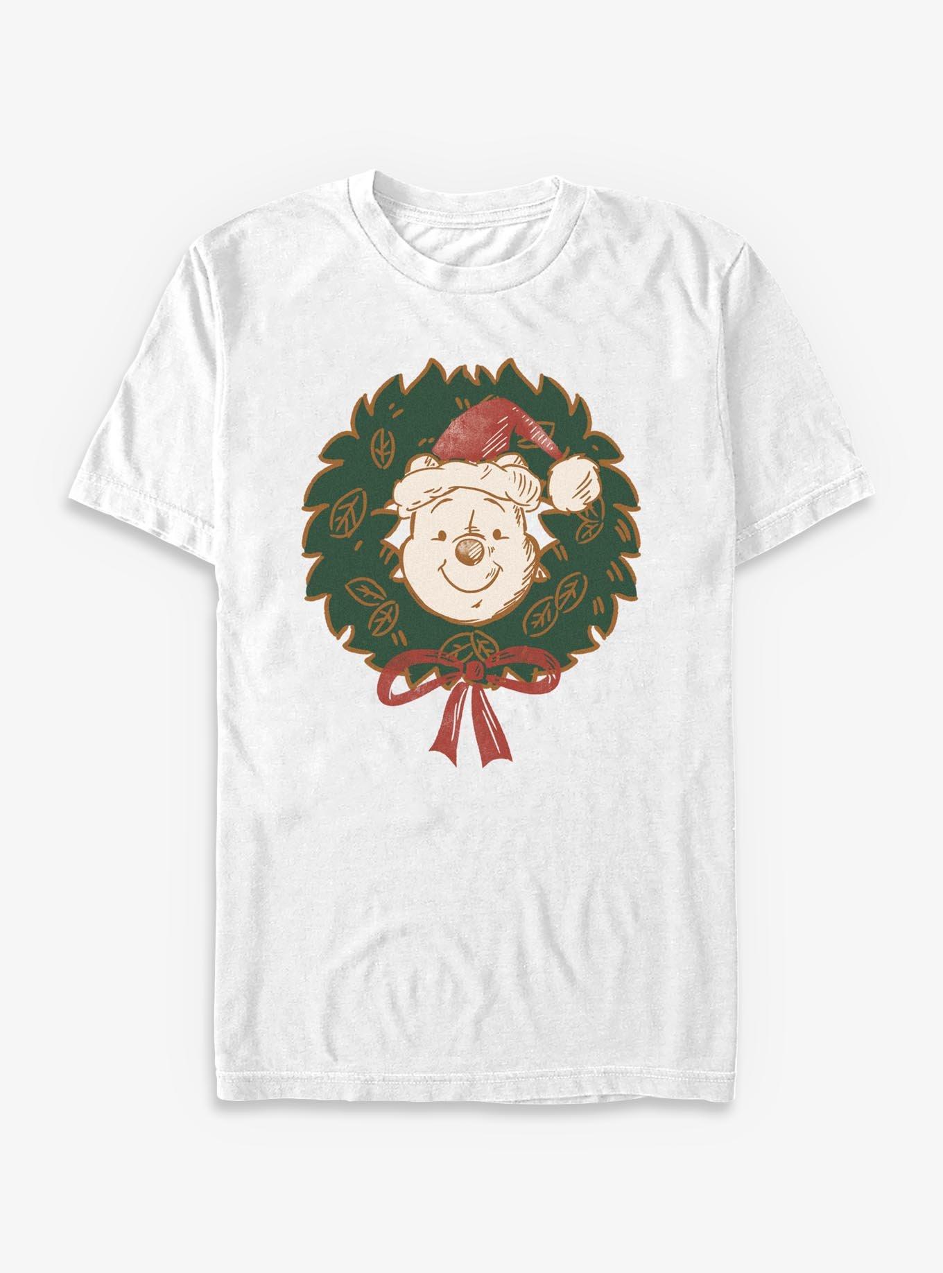 Disney Winnie The Pooh Christmas Wreath T-Shirt, , hi-res