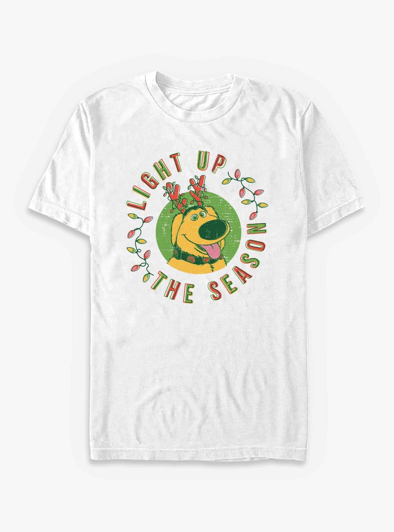Disney Pixar Up Dug Light Up The Season T-Shirt