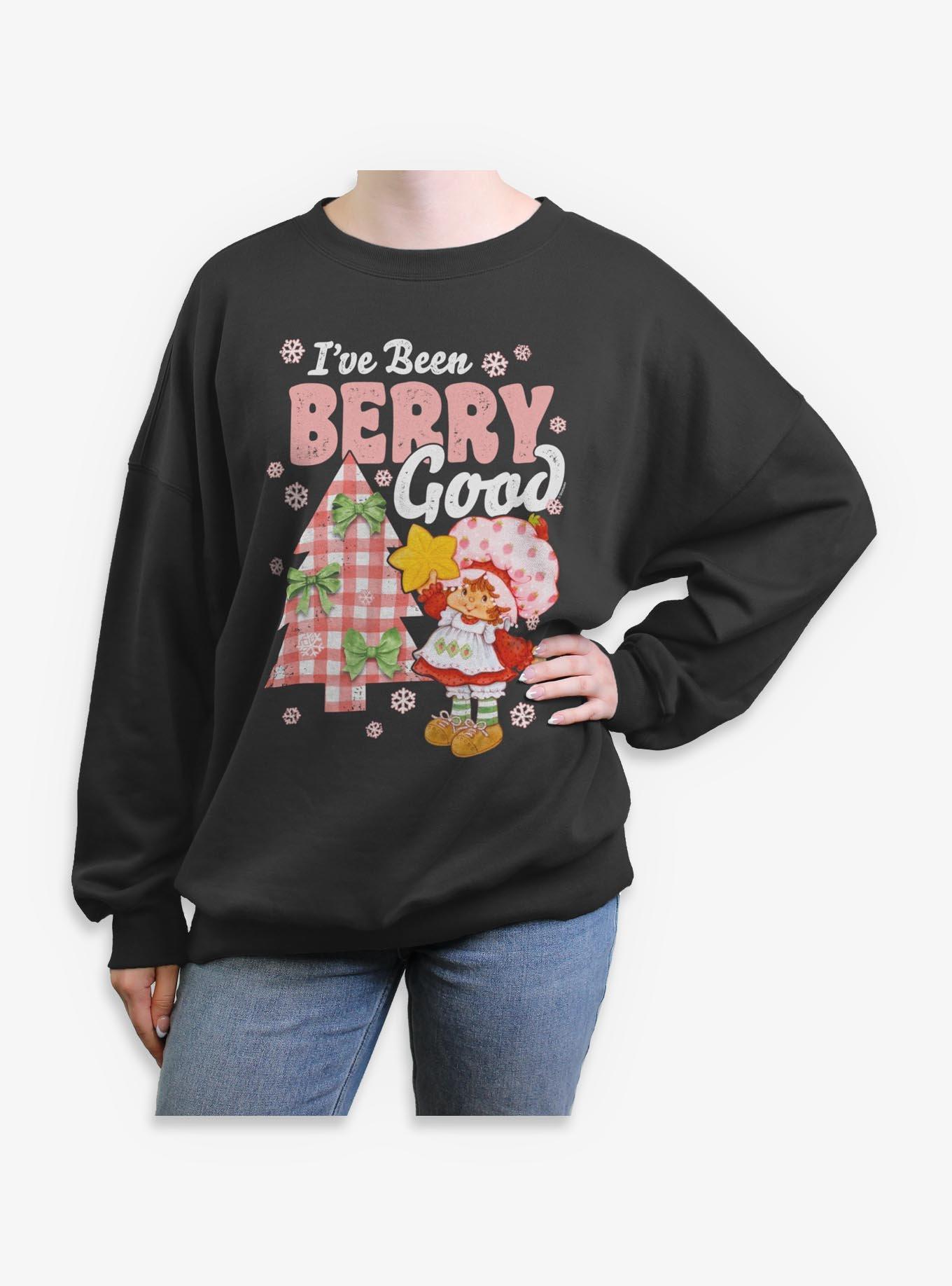 Strawberry Shortcake Berry Good Girls Oversized Sweatshirt, CHARCOAL, hi-res