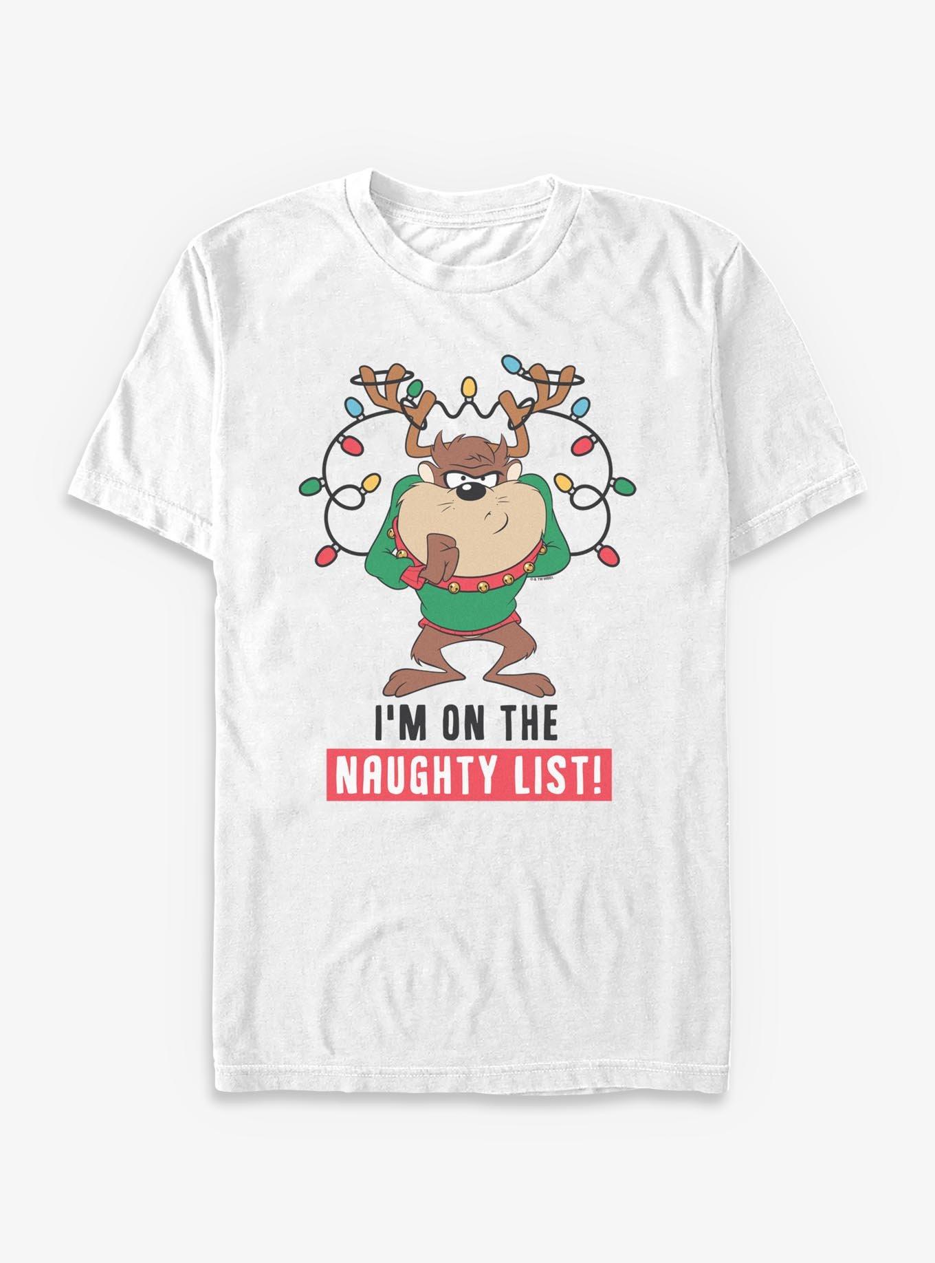Looney Tunes Taz Is On The Naughty List T-Shirt, , hi-res
