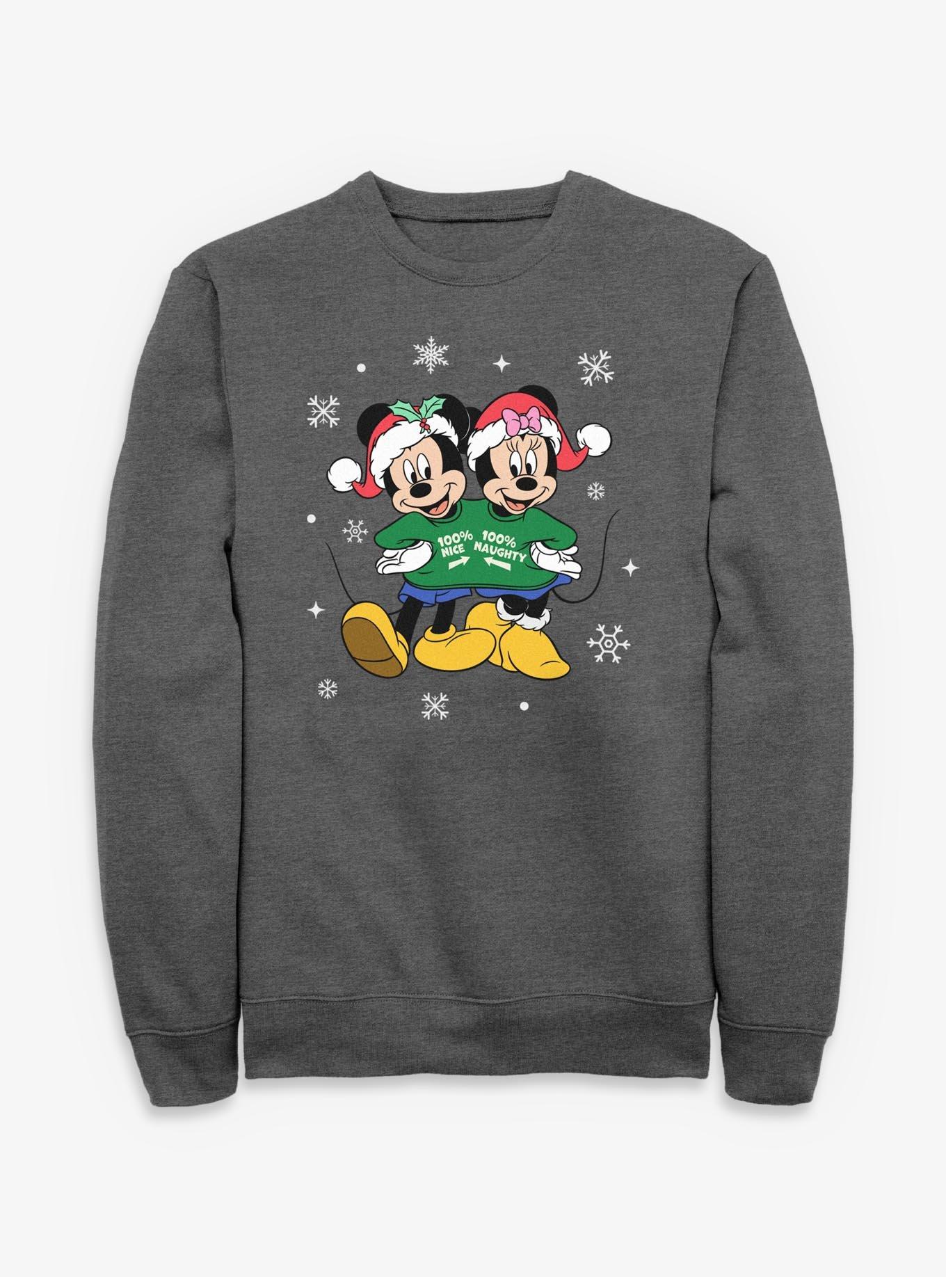 Disney Mickey Mouse & Minnie Mouse Nice Or Naughty Sweatshirt, , hi-res