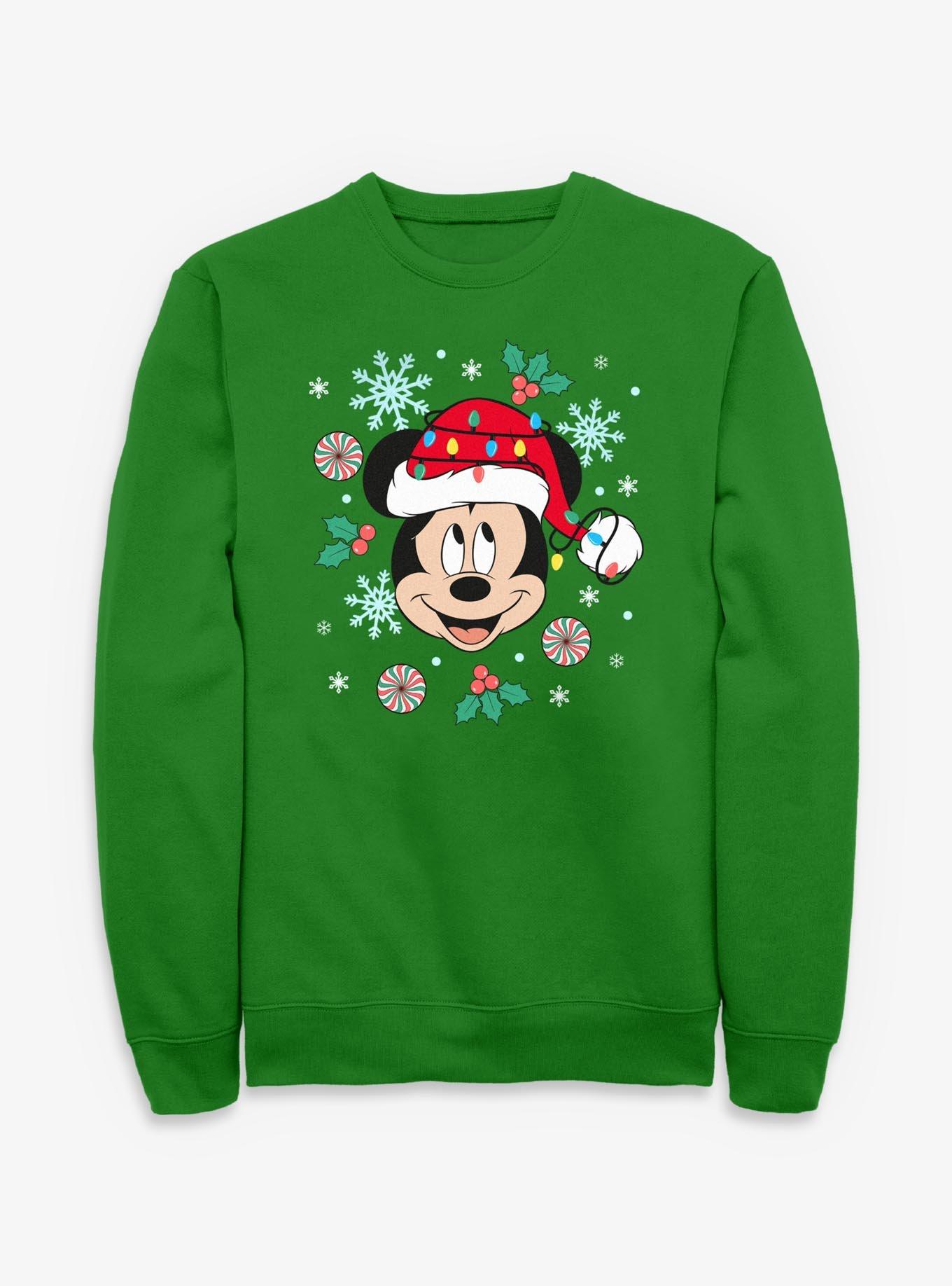 Disney Mickey Mouse Christmas Hat Sweatshirt, , hi-res