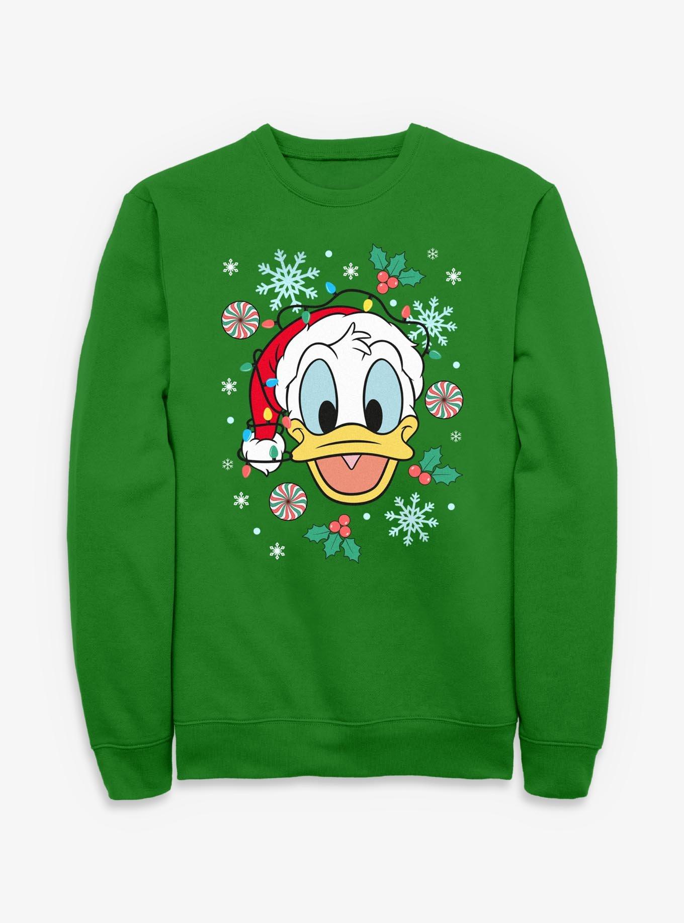 Disney Donald Duck Christmas Hat Sweatshirt, , hi-res