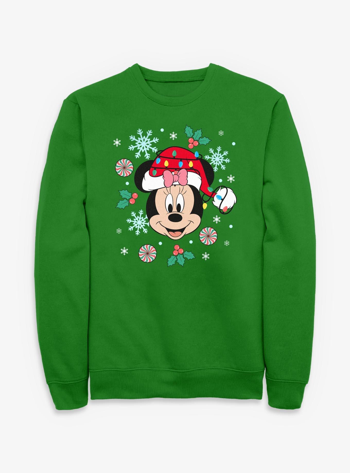 Disney Minnie Mouse Christmas Hat Sweatshirt, , hi-res