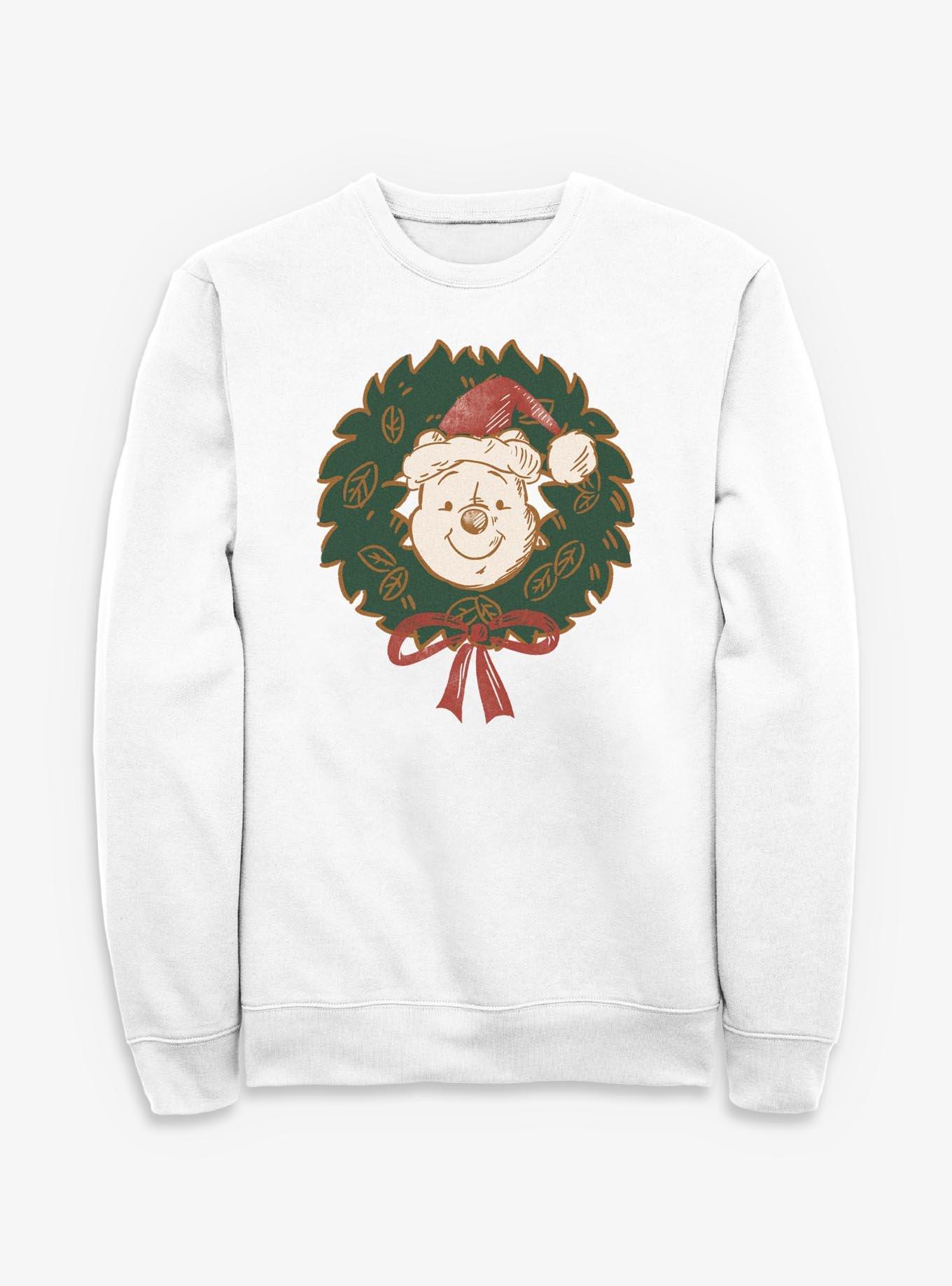 Disney Winnie The Pooh Christmas Wreath Sweatshirt, , hi-res