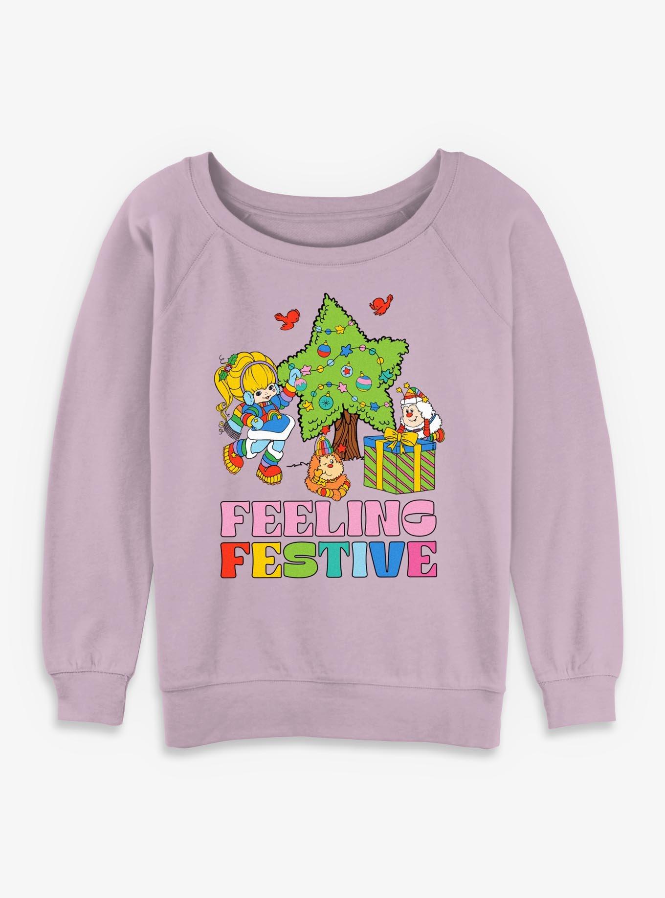 Rainbow Brite Feeling Festive Girls Slouchy Sweatshirt, , hi-res