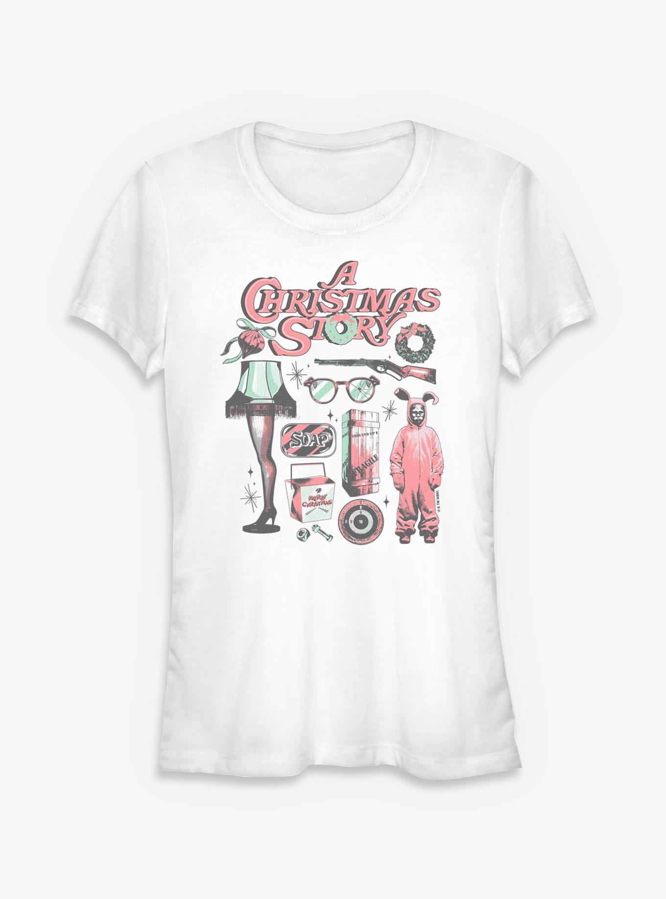 A Christmas Story Chart Icons Girls T-Shirt, , hi-res