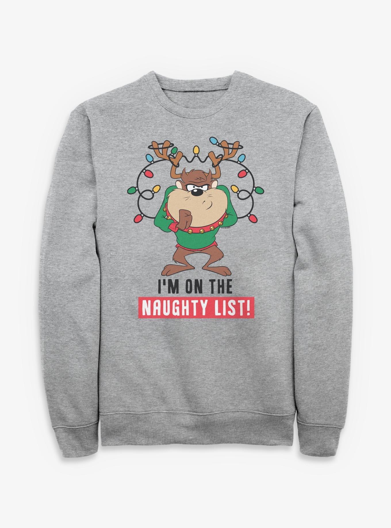 Looney Tunes Taz Is On The Naughty List Sweatshirt, , hi-res